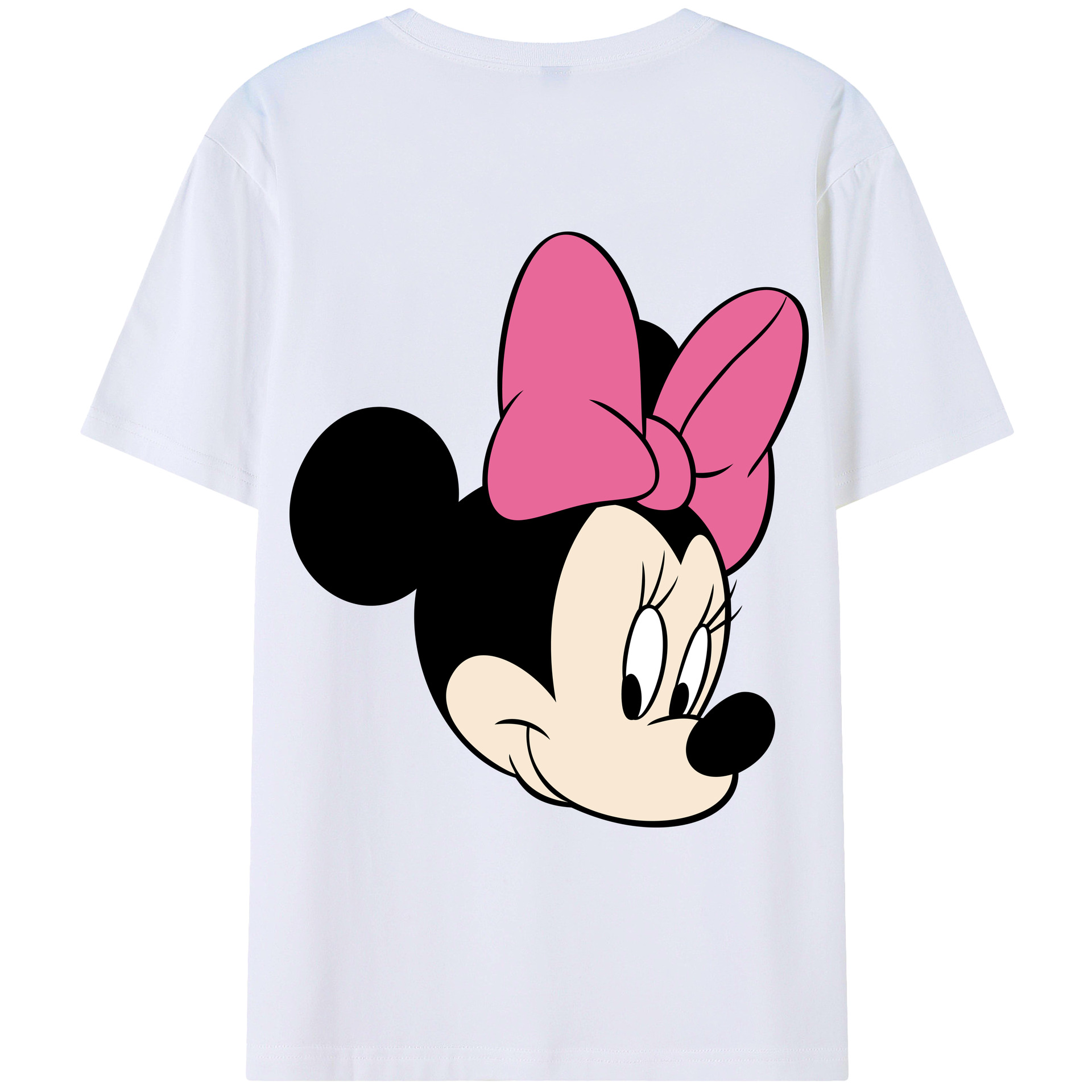 ミッキーマウス Mickey Mouse 綿100％ メンズ半袖Tシャツ（バックプリント） 通気性