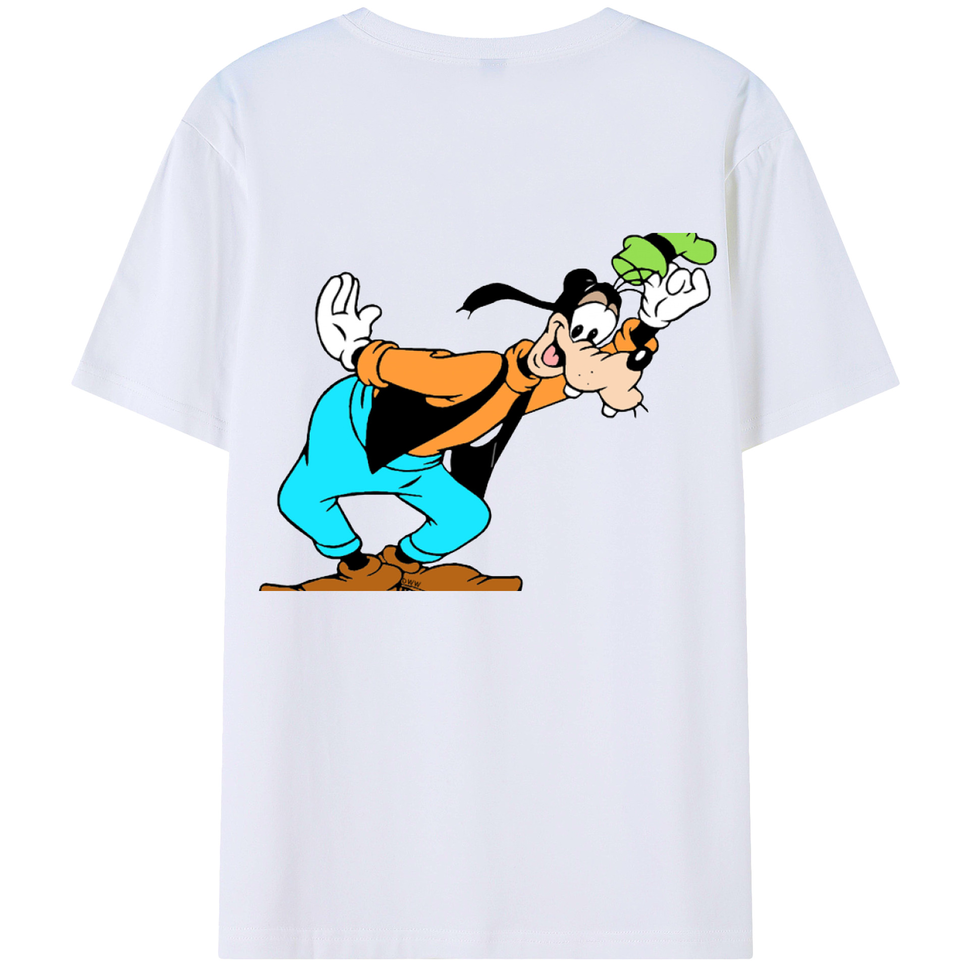（画像用） ミッキーマウス Mickey Mouse 綿100％ メンズ半袖Tシャツ（バックプリント） 通気性