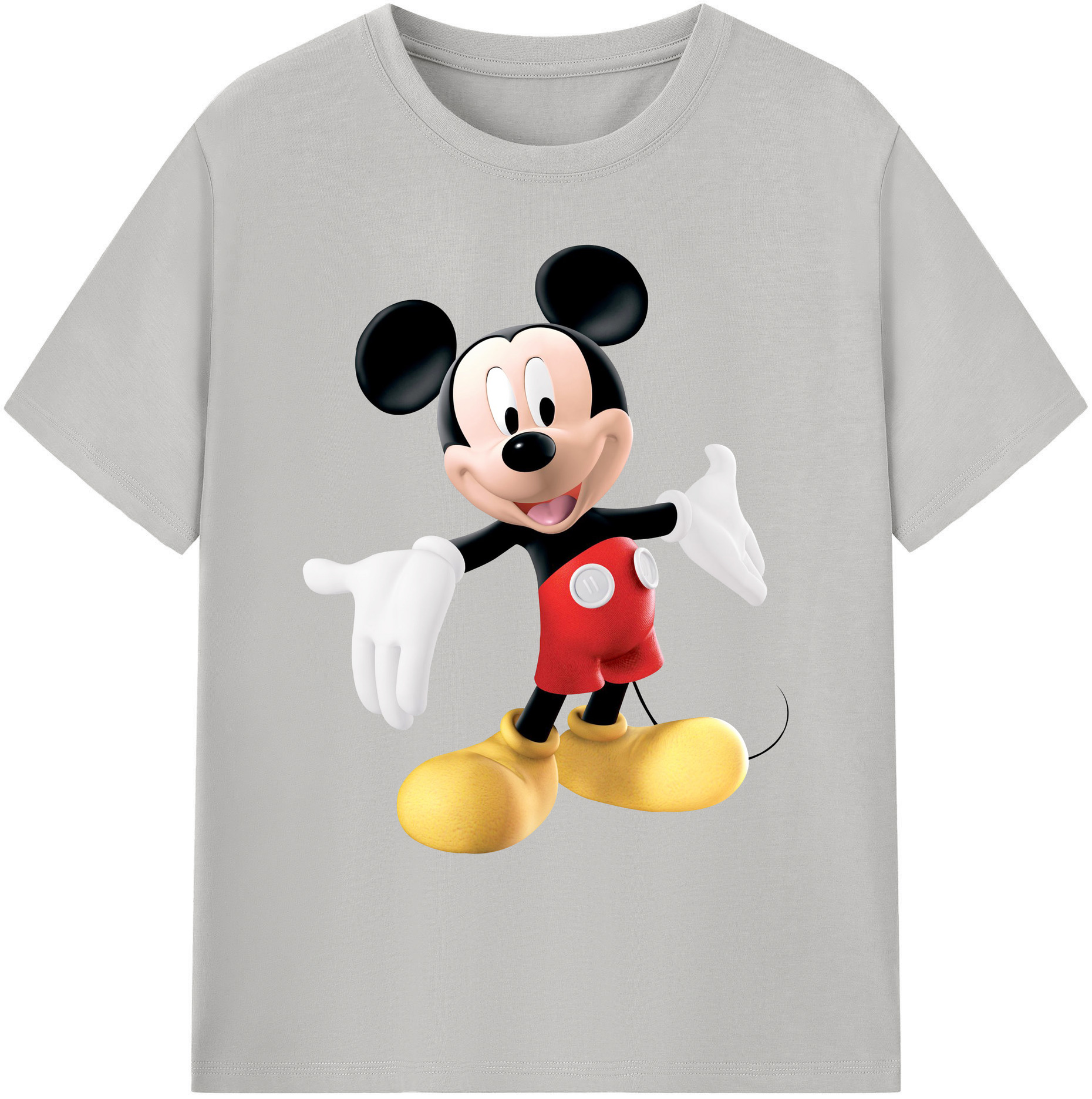 ミッキーマウス Mickey Mouse 綿100％ メンズ半袖Tシャツ｜肌触りやわらか＆通気性