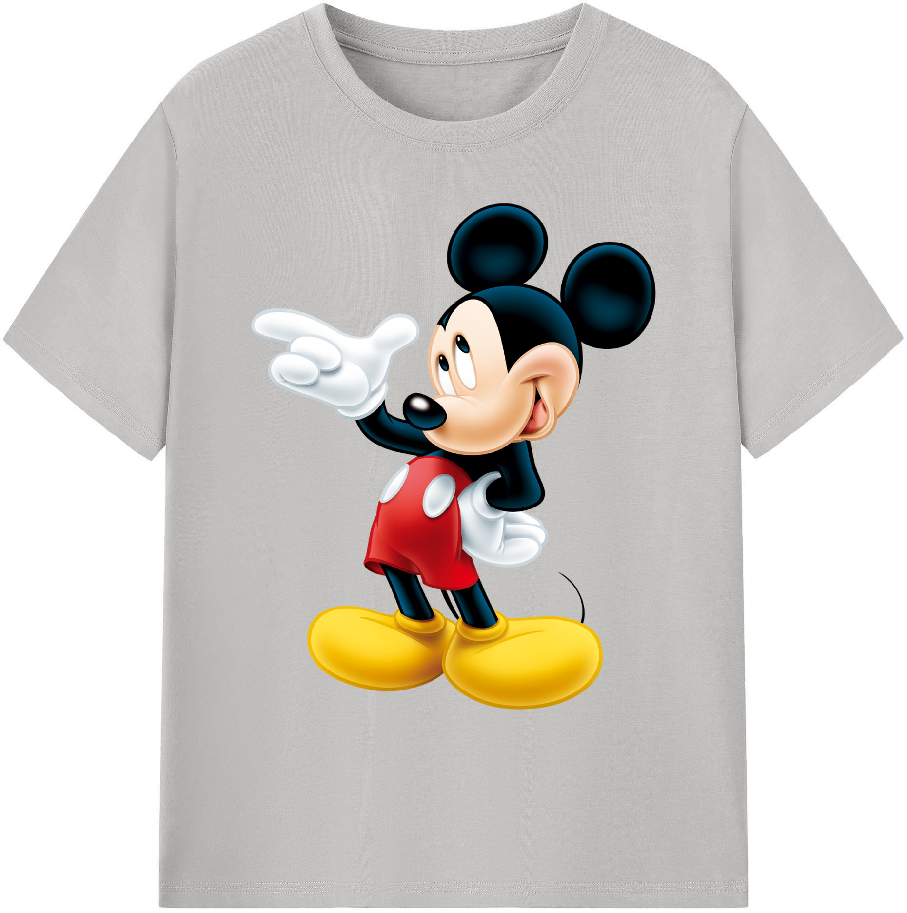 ミッキーマウス Mickey Mouse 綿100％ メンズ半袖Tシャツ｜肌触りやわらか＆通気性