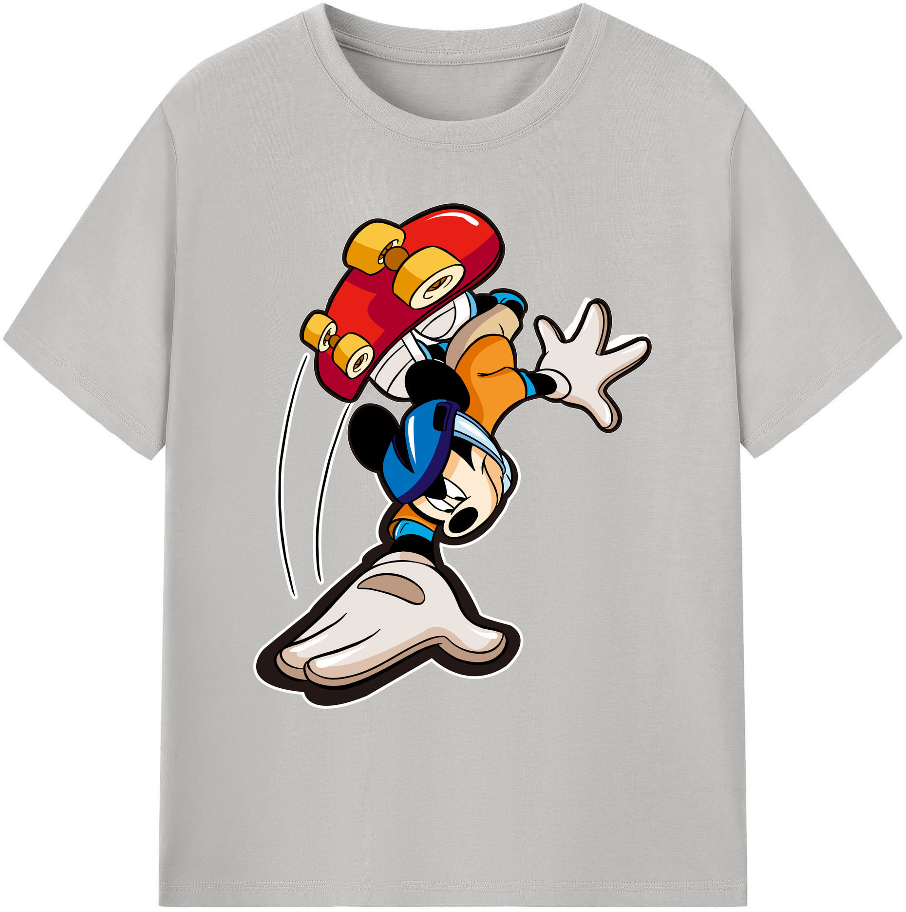 ミッキーマウス Mickey Mouse 綿100％ メンズ半袖Tシャツ｜肌触りやわらか＆通気性