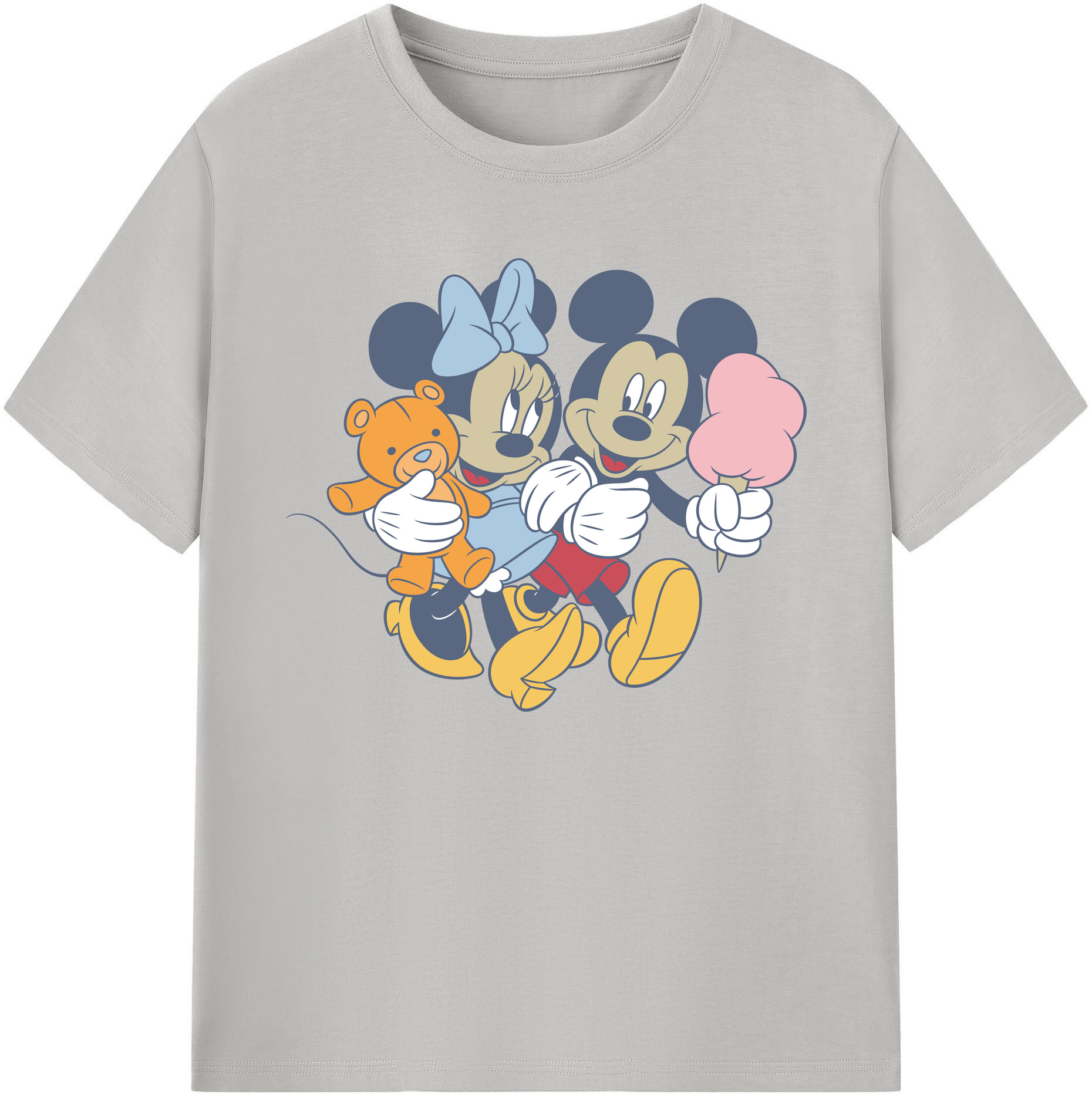 ミッキーマウス Mickey Mouse 綿100％ メンズ半袖Tシャツ｜肌触りやわらか＆通気性