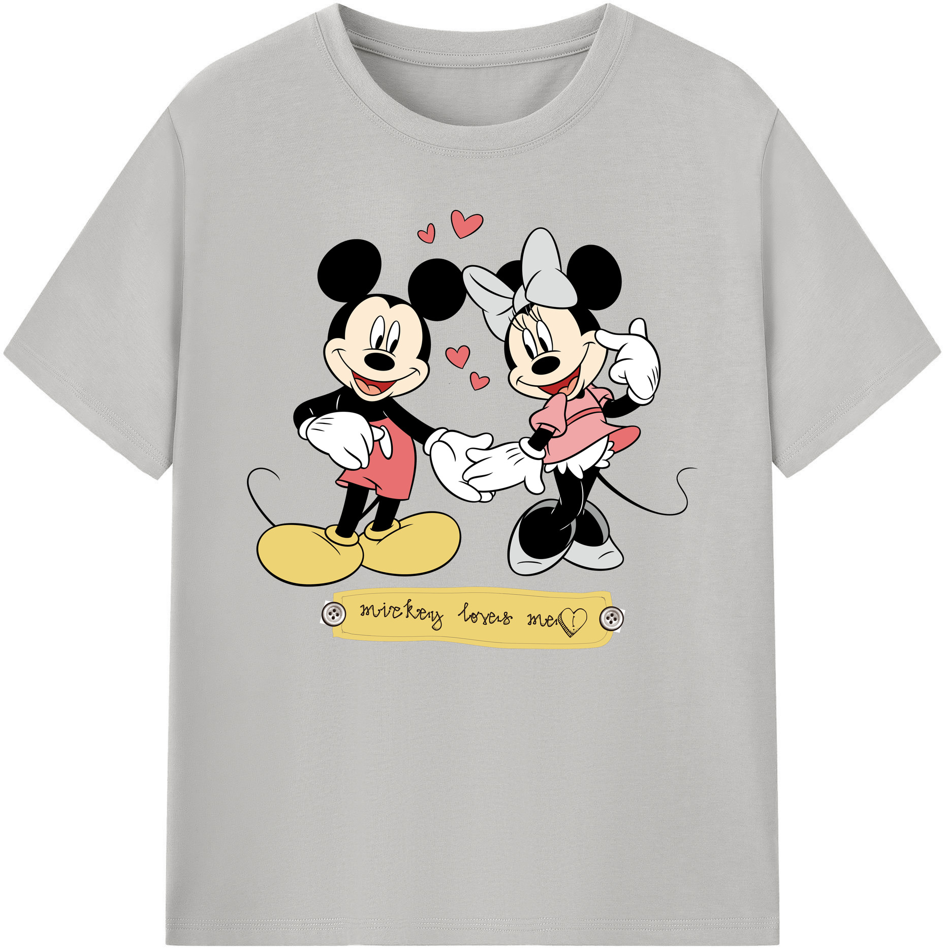 ミッキーマウス Mickey Mouse 綿100％ メンズ半袖Tシャツ｜肌触りやわらか＆通気性