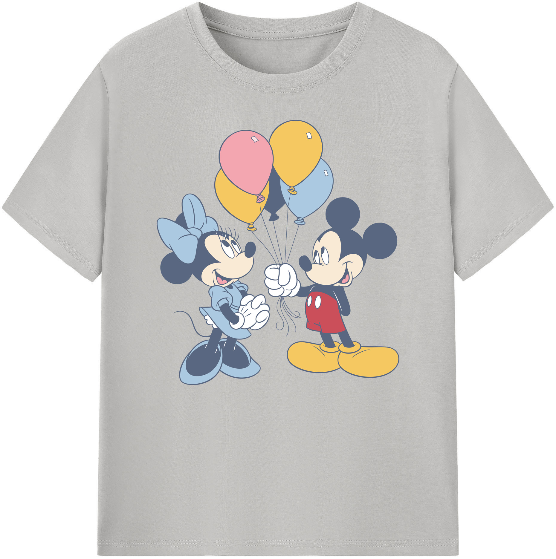 ミッキーマウス Mickey Mouse 綿100％ メンズ半袖Tシャツ｜肌触りやわらか＆通気性