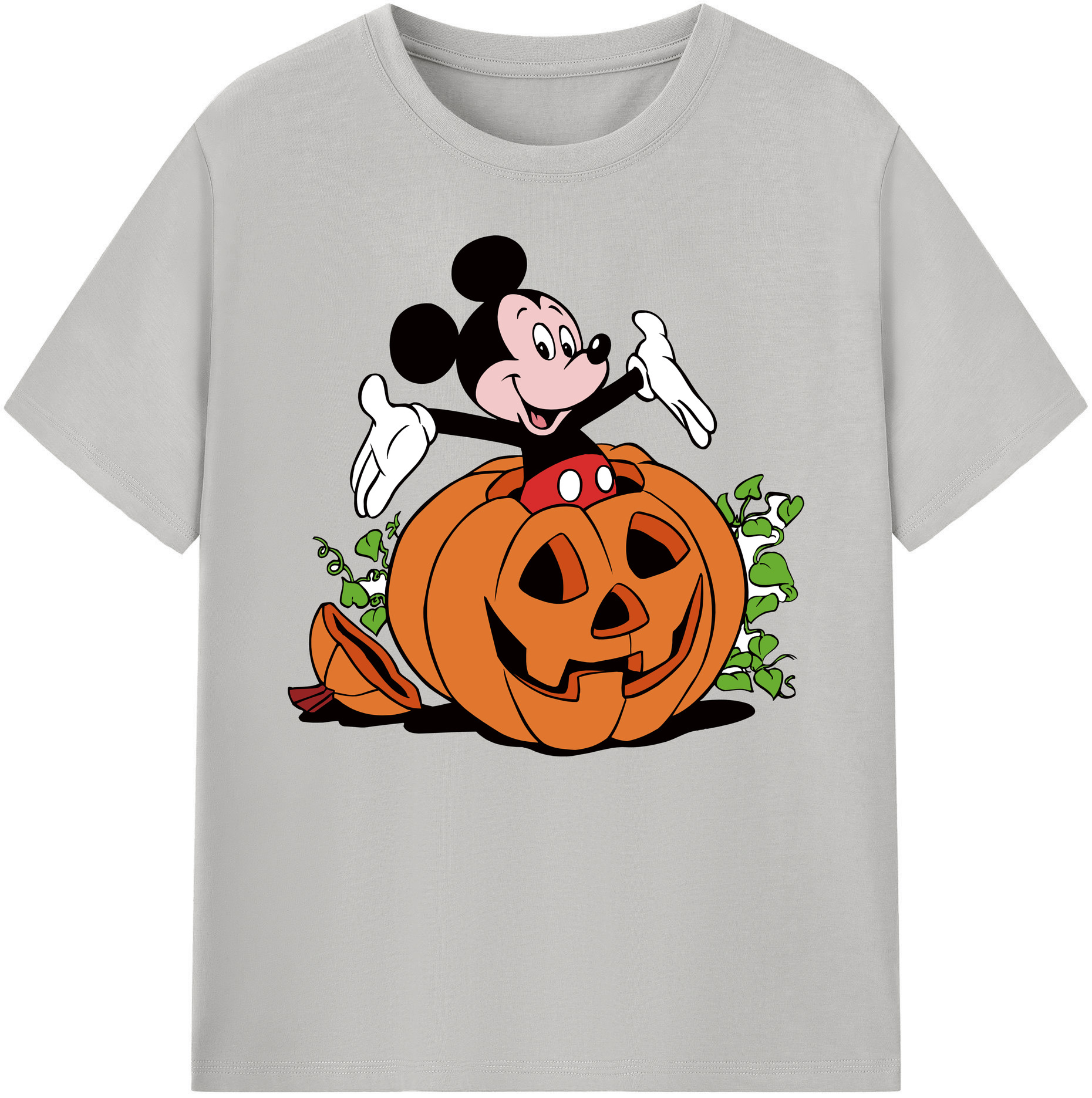 ミッキーマウス Mickey Mouse 綿100％ メンズ半袖Tシャツ｜肌触りやわらか＆通気性