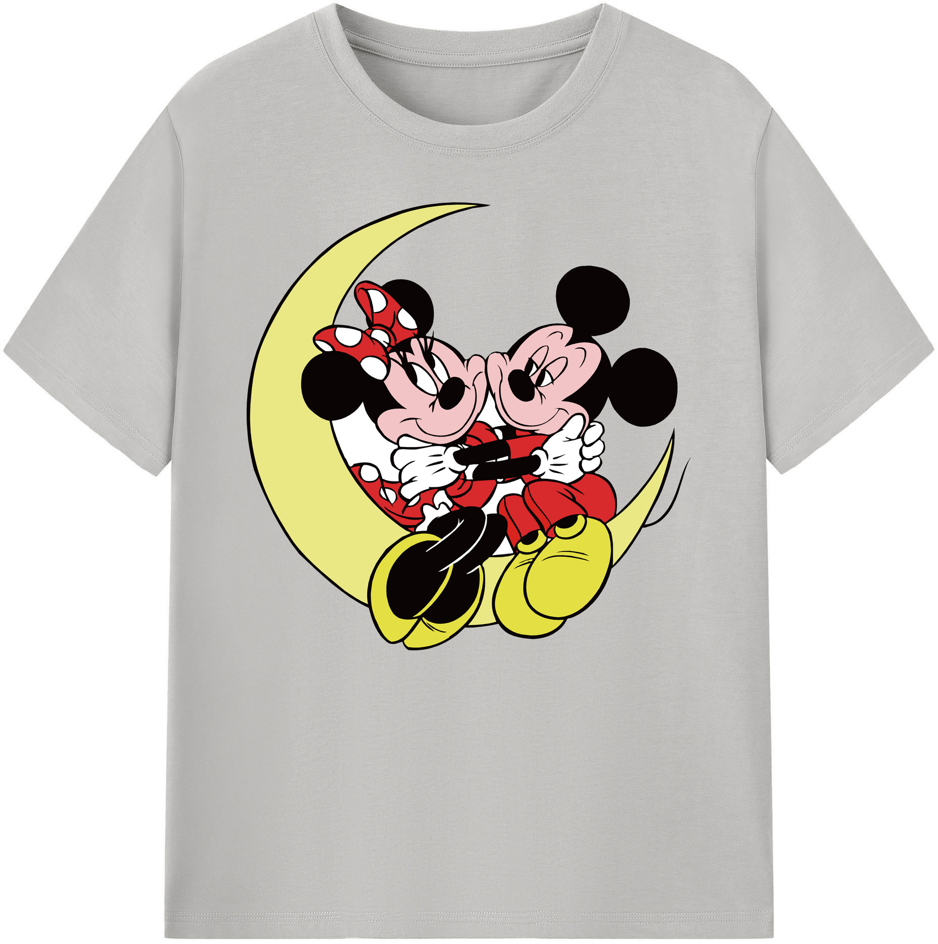 ミッキーマウス Mickey Mouse 綿100％ メンズ半袖Tシャツ｜肌触りやわらか＆通気性