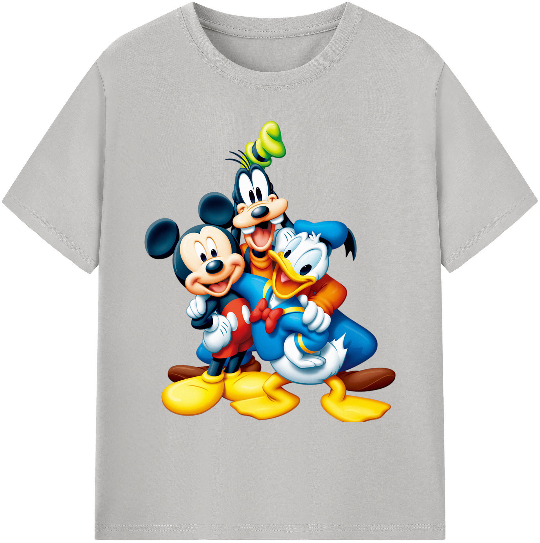 ミッキーマウス Mickey Mouse 綿100％ メンズ半袖Tシャツ｜肌触りやわらか＆通気性