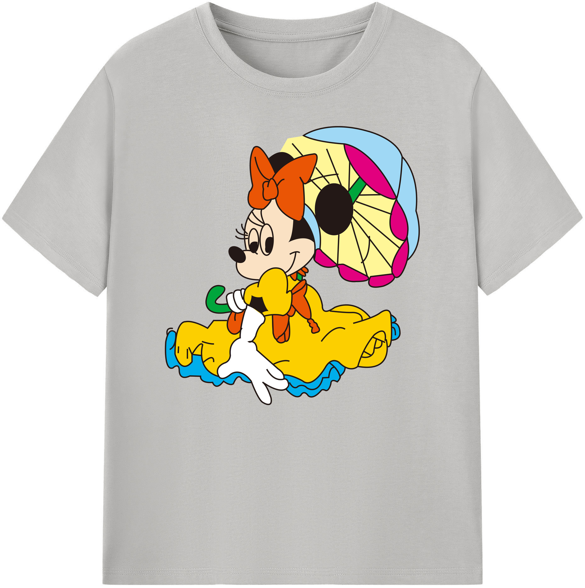ミッキーマウス Mickey Mouse 綿100％ メンズ半袖Tシャツ｜肌触りやわらか＆通気性