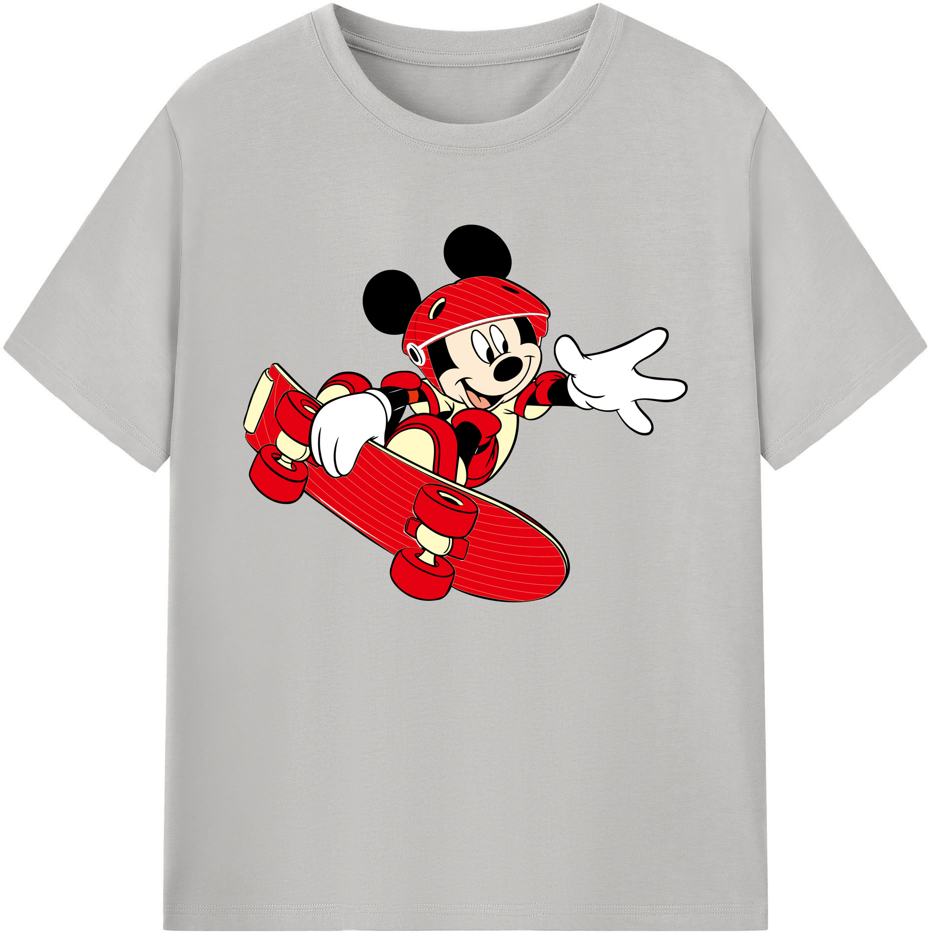 ミッキーマウス Mickey Mouse 綿100％ メンズ半袖Tシャツ｜肌触りやわらか＆通気性