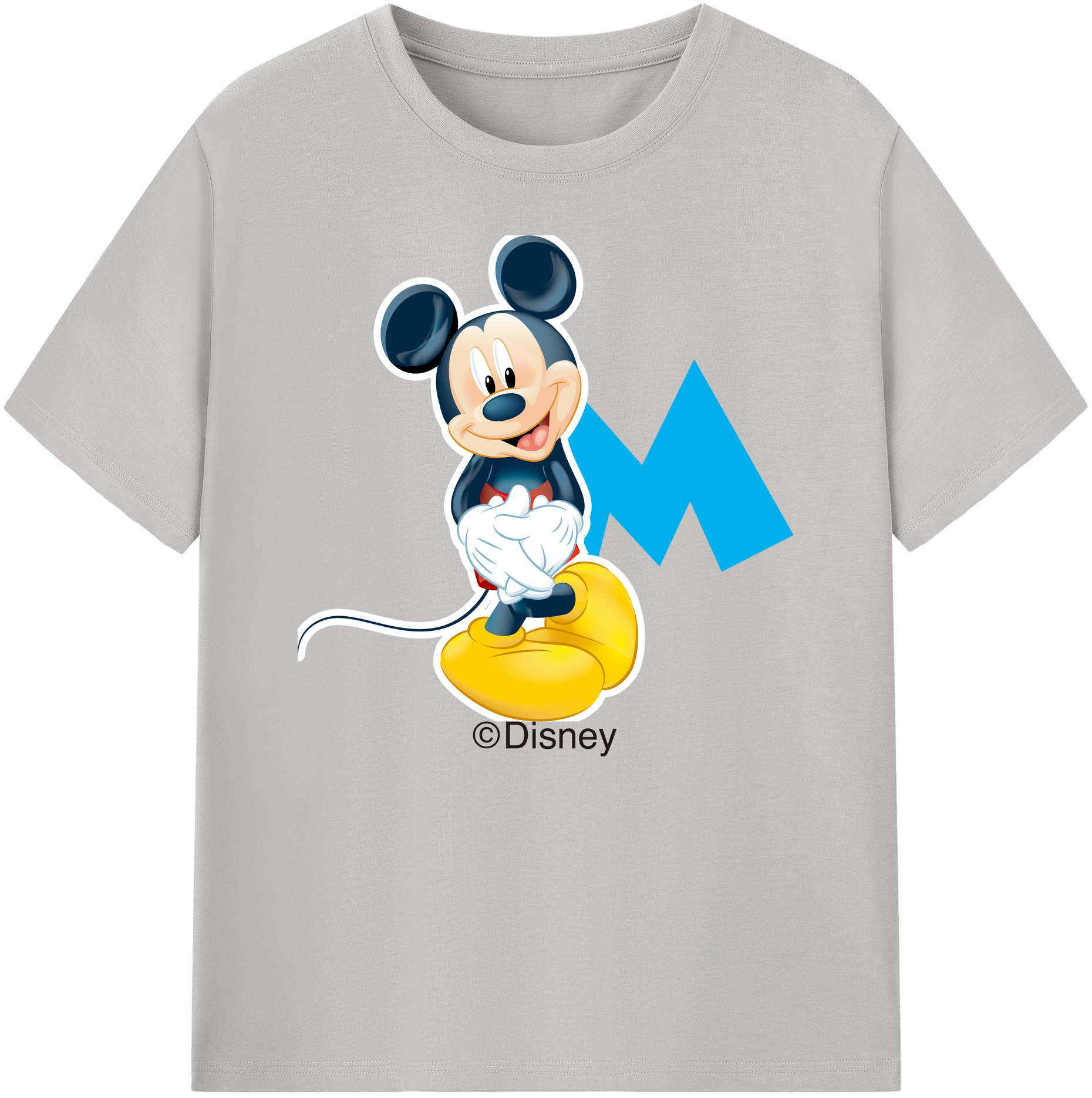 ミッキーマウス Mickey Mouse 綿100％ メンズ半袖Tシャツ｜肌触りやわらか＆通気性