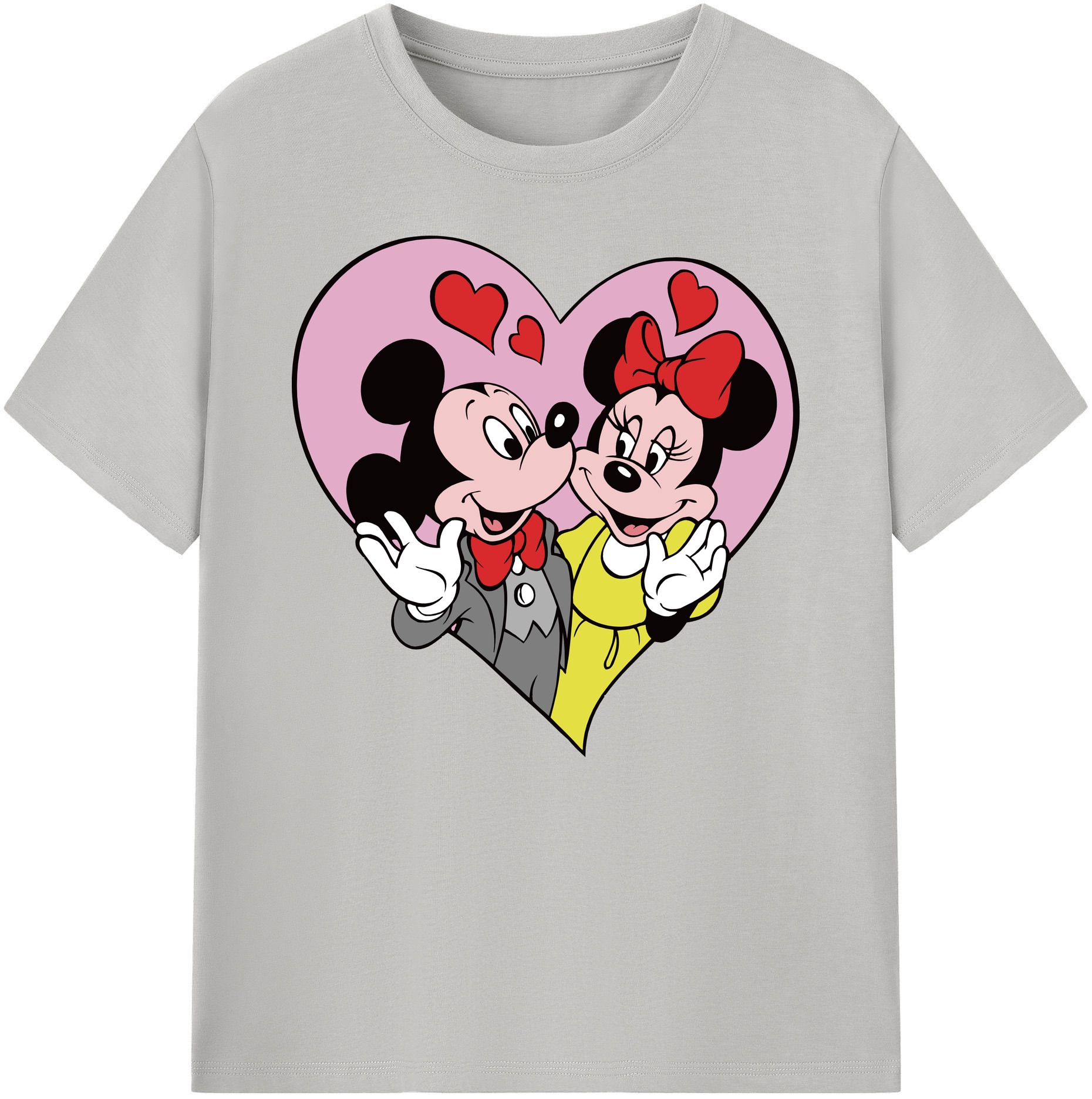 ミッキーマウス Mickey Mouse 綿100％ メンズ半袖Tシャツ｜肌触りやわらか＆通気性