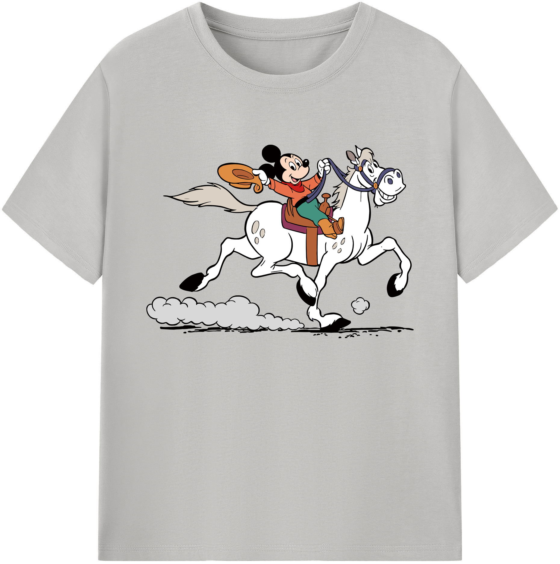 ミッキーマウス Mickey Mouse 綿100％ メンズ半袖Tシャツ｜肌触りやわらか＆通気性