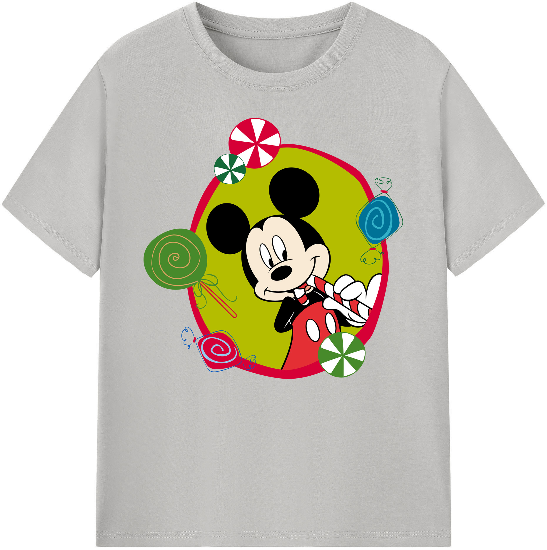 ミッキーマウス Mickey Mouse 綿100％ メンズ半袖Tシャツ｜肌触りやわらか＆通気性
