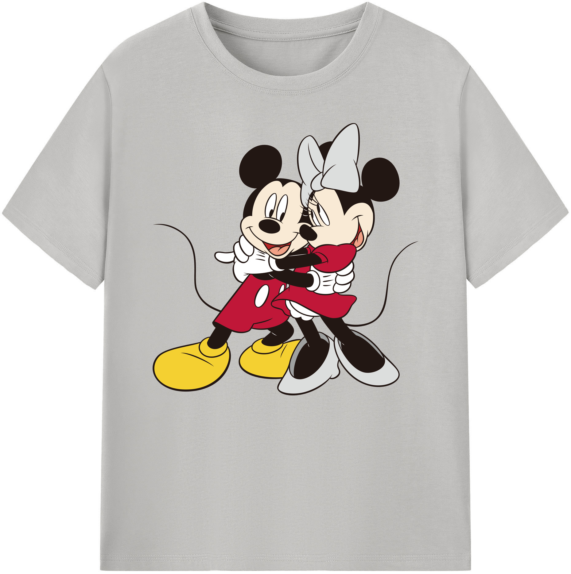 ミッキーマウス Mickey Mouse 綿100％ メンズ半袖Tシャツ｜肌触りやわらか＆通気性