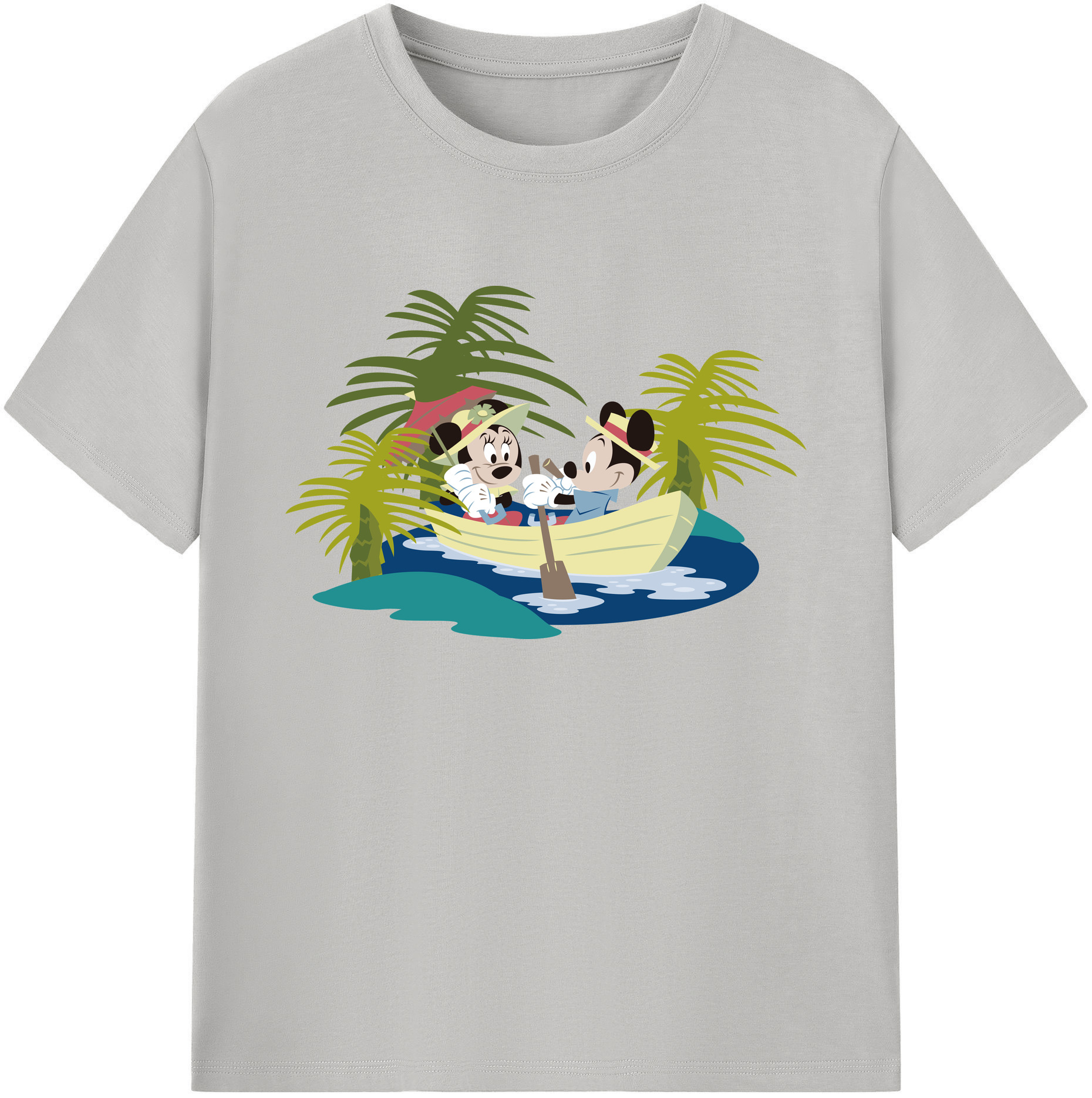 ミッキーマウス Mickey Mouse 綿100％ メンズ半袖Tシャツ｜肌触りやわらか＆通気性