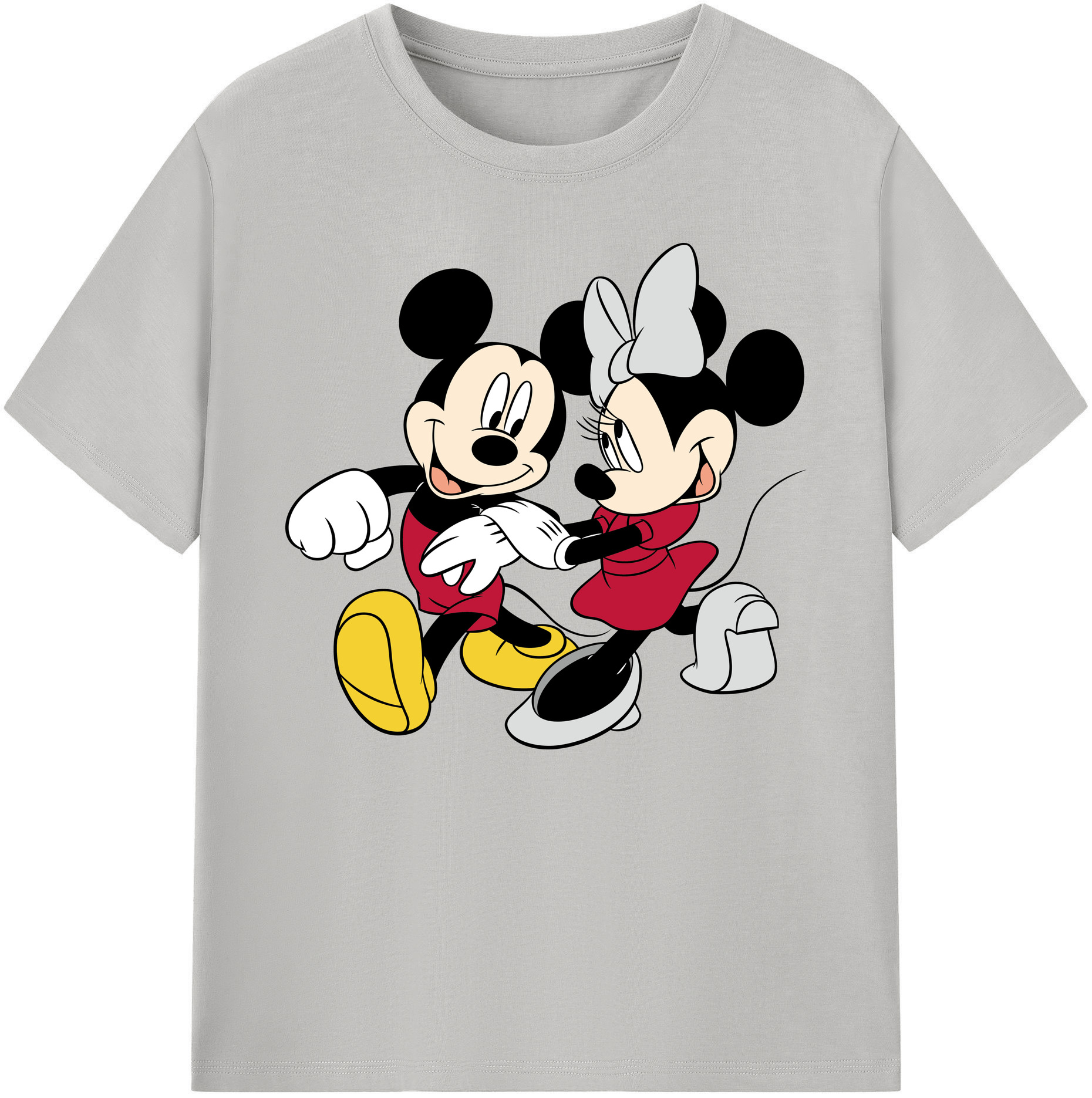 ミッキーマウス Mickey Mouse 綿100％ メンズ半袖Tシャツ｜肌触りやわらか＆通気性
