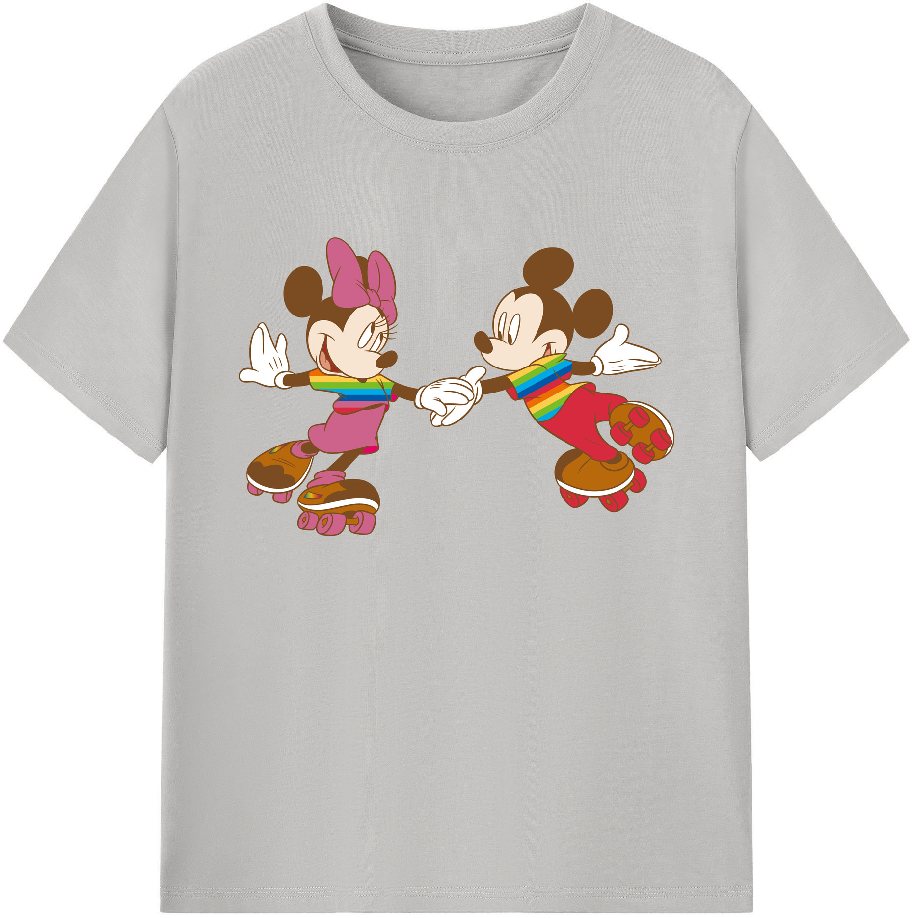 ミッキーマウス Mickey Mouse 綿100％ メンズ半袖Tシャツ｜肌触りやわらか＆通気性