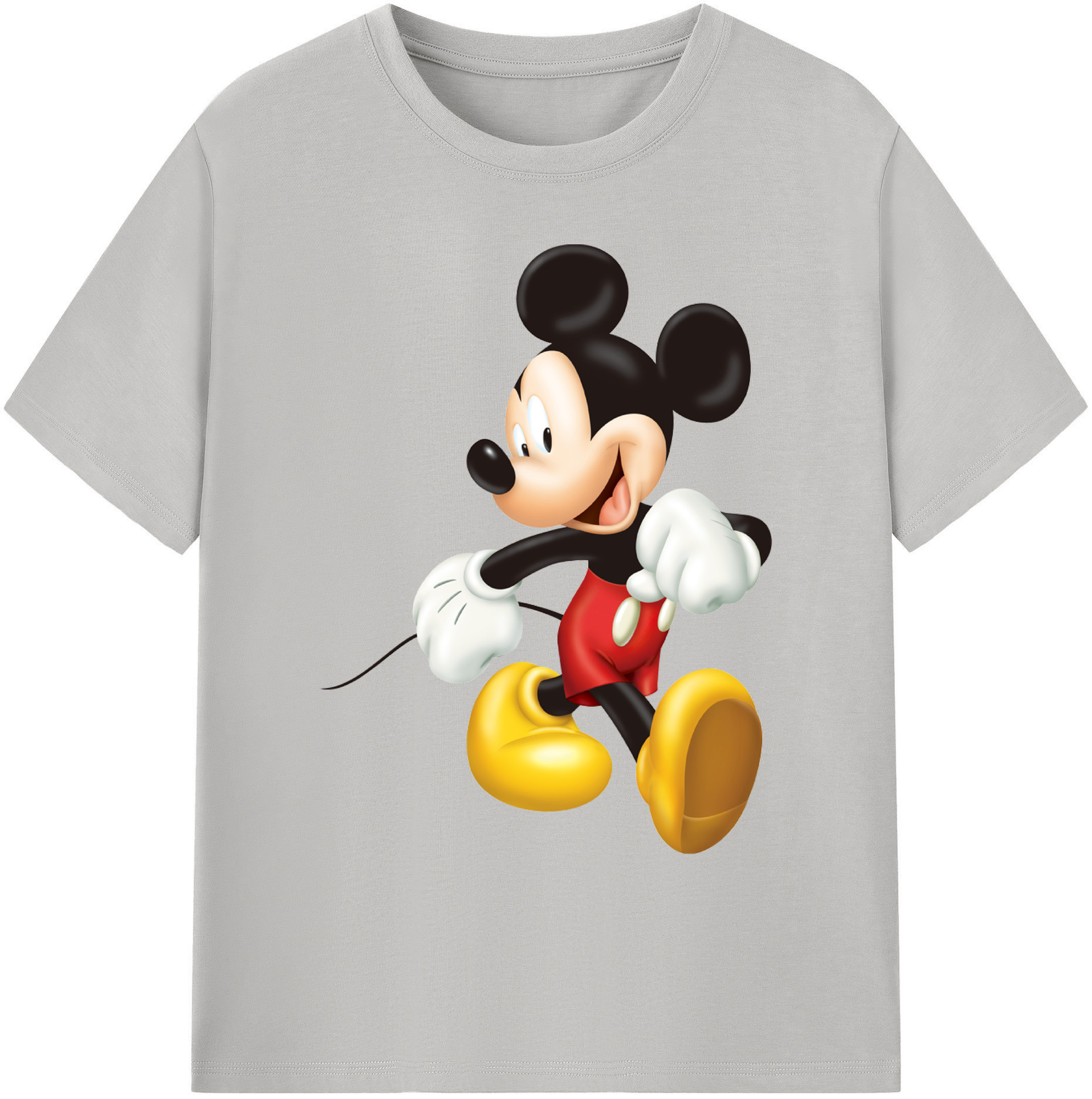 ミッキーマウス Mickey Mouse 綿100％ メンズ半袖Tシャツ｜肌触りやわらか＆通気性