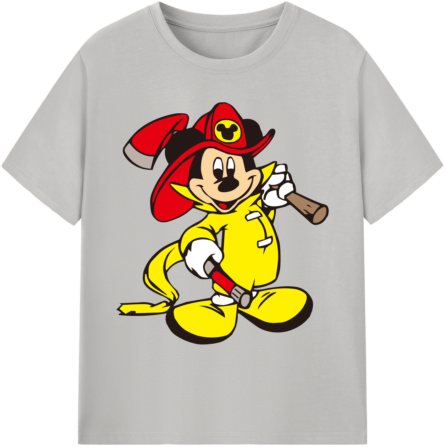 ミッキーマウス Mickey Mouse 綿100％ メンズ半袖Tシャツ｜肌触りやわらか＆通気性