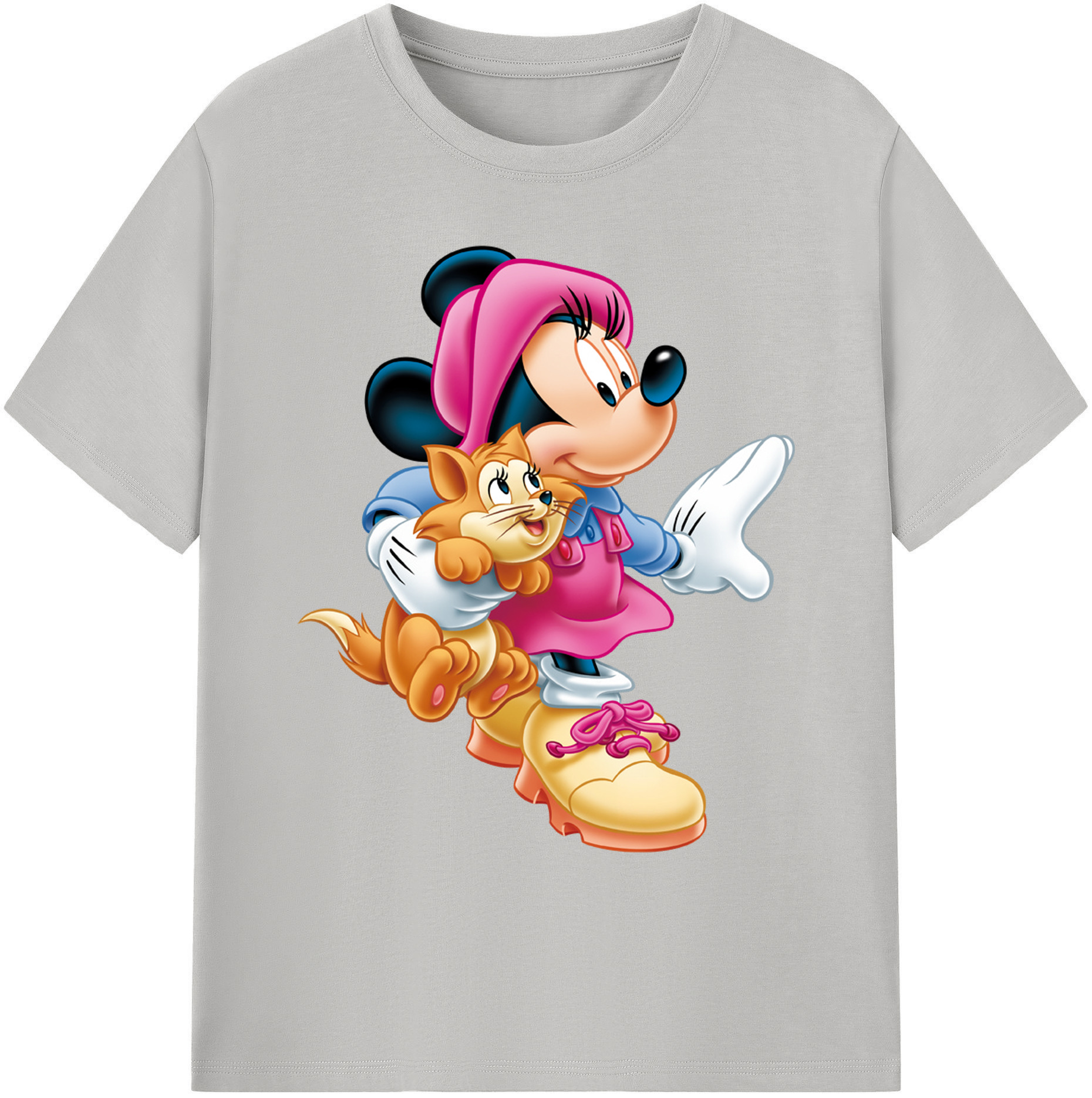 ミッキーマウス Mickey Mouse 綿100％ メンズ半袖Tシャツ｜肌触りやわらか＆通気性
