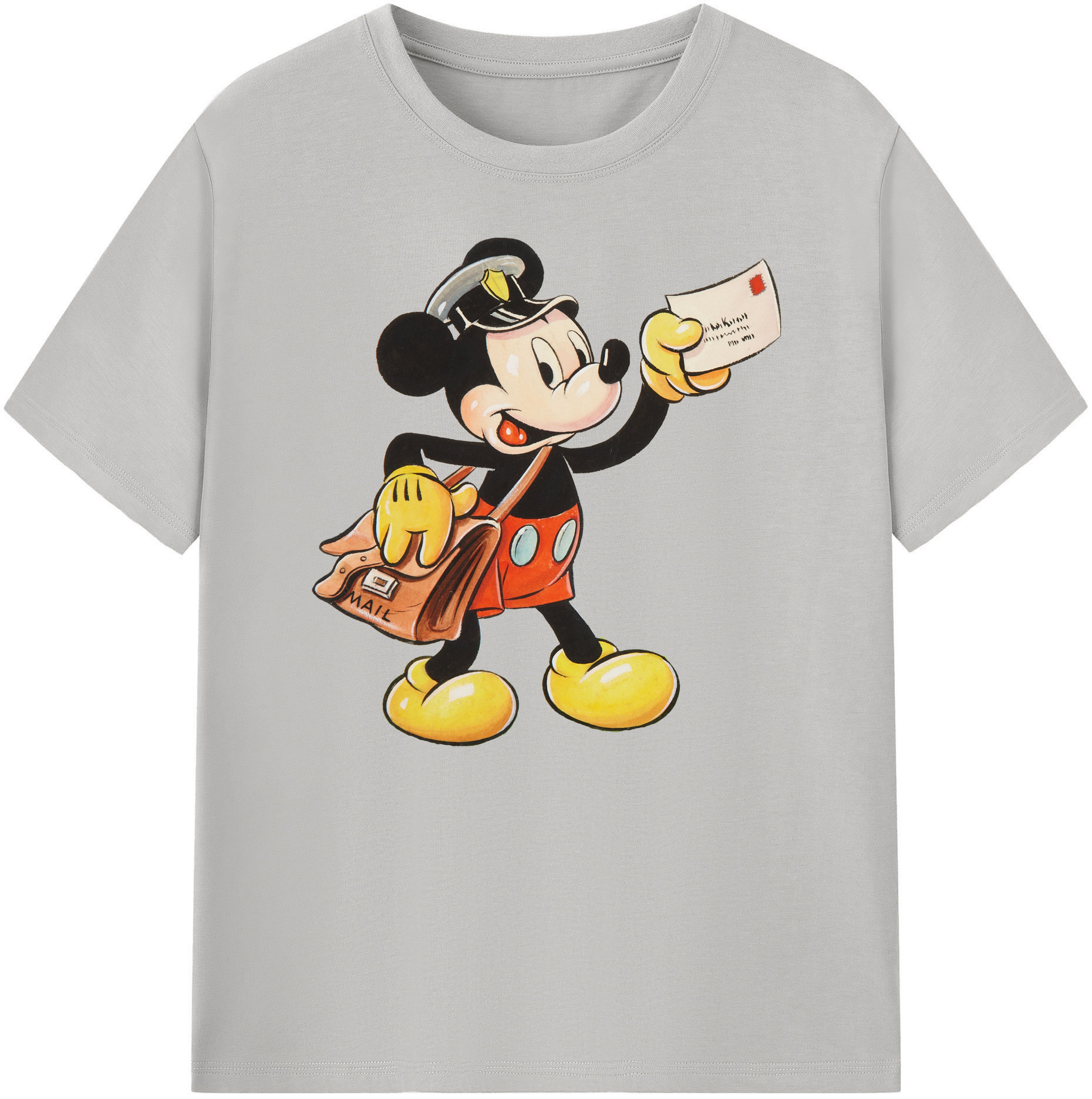 ミッキーマウス Mickey Mouse 綿100％ メンズ半袖Tシャツ｜肌触りやわらか＆通気性