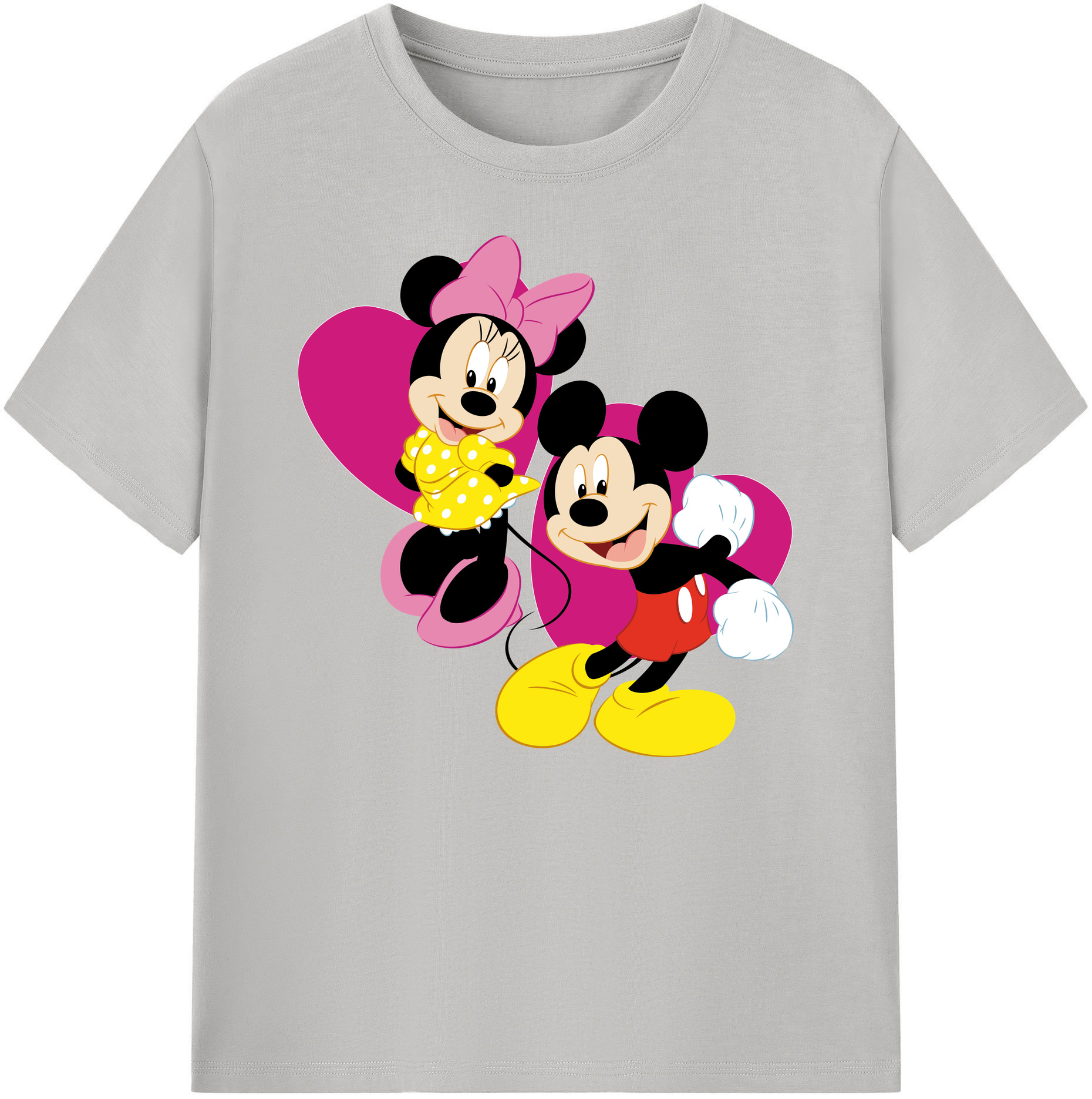 ミッキーマウス Mickey Mouse 綿100％ メンズ半袖Tシャツ｜肌触りやわらか＆通気性