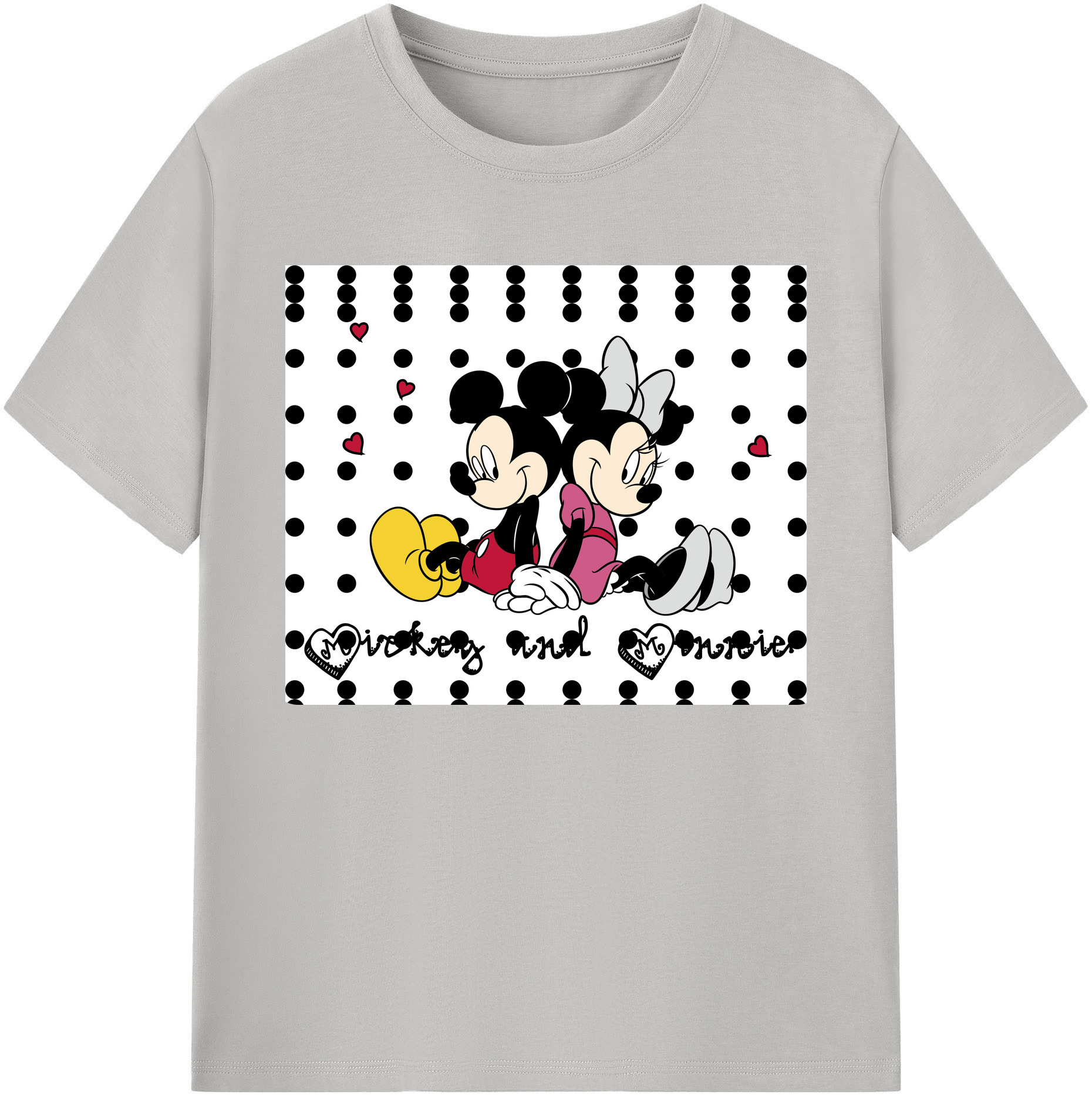 ミッキーマウス Mickey Mouse 綿100％ メンズ半袖Tシャツ｜肌触りやわらか＆通気性