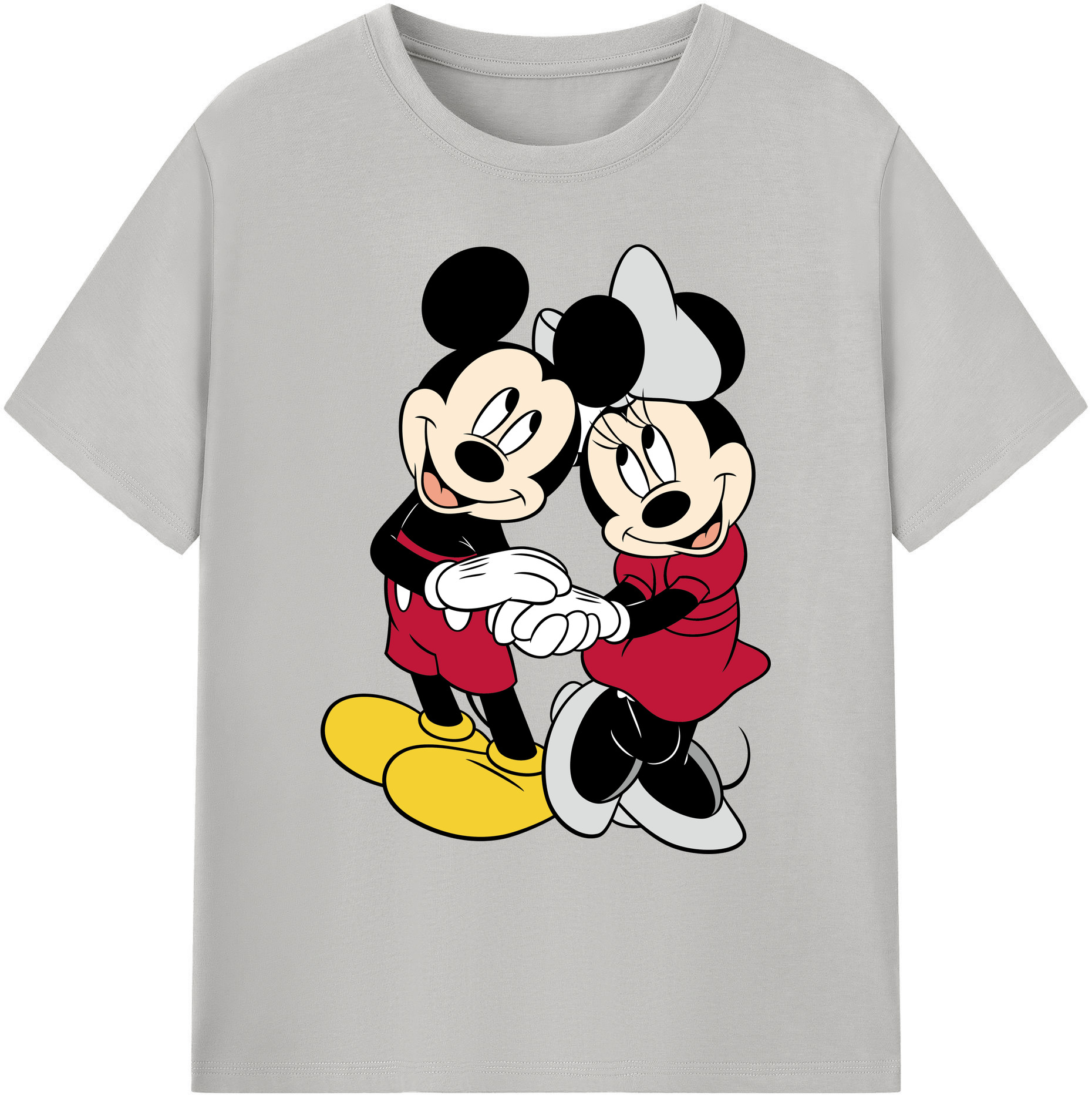 ミッキーマウス Mickey Mouse 綿100％ メンズ半袖Tシャツ｜肌触りやわらか＆通気性