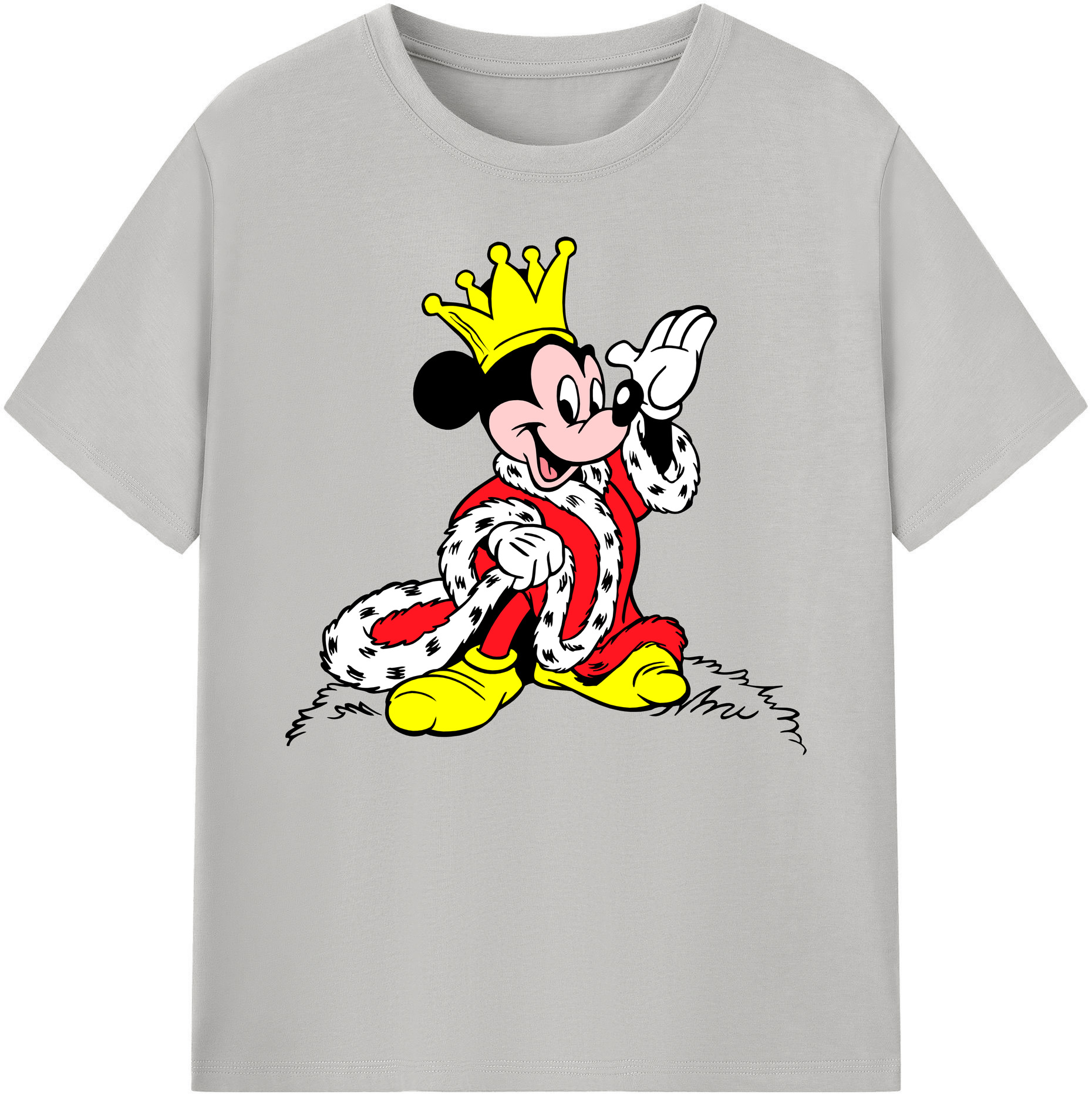 ミッキーマウス Mickey Mouse 綿100％ メンズ半袖Tシャツ｜肌触りやわらか＆通気性