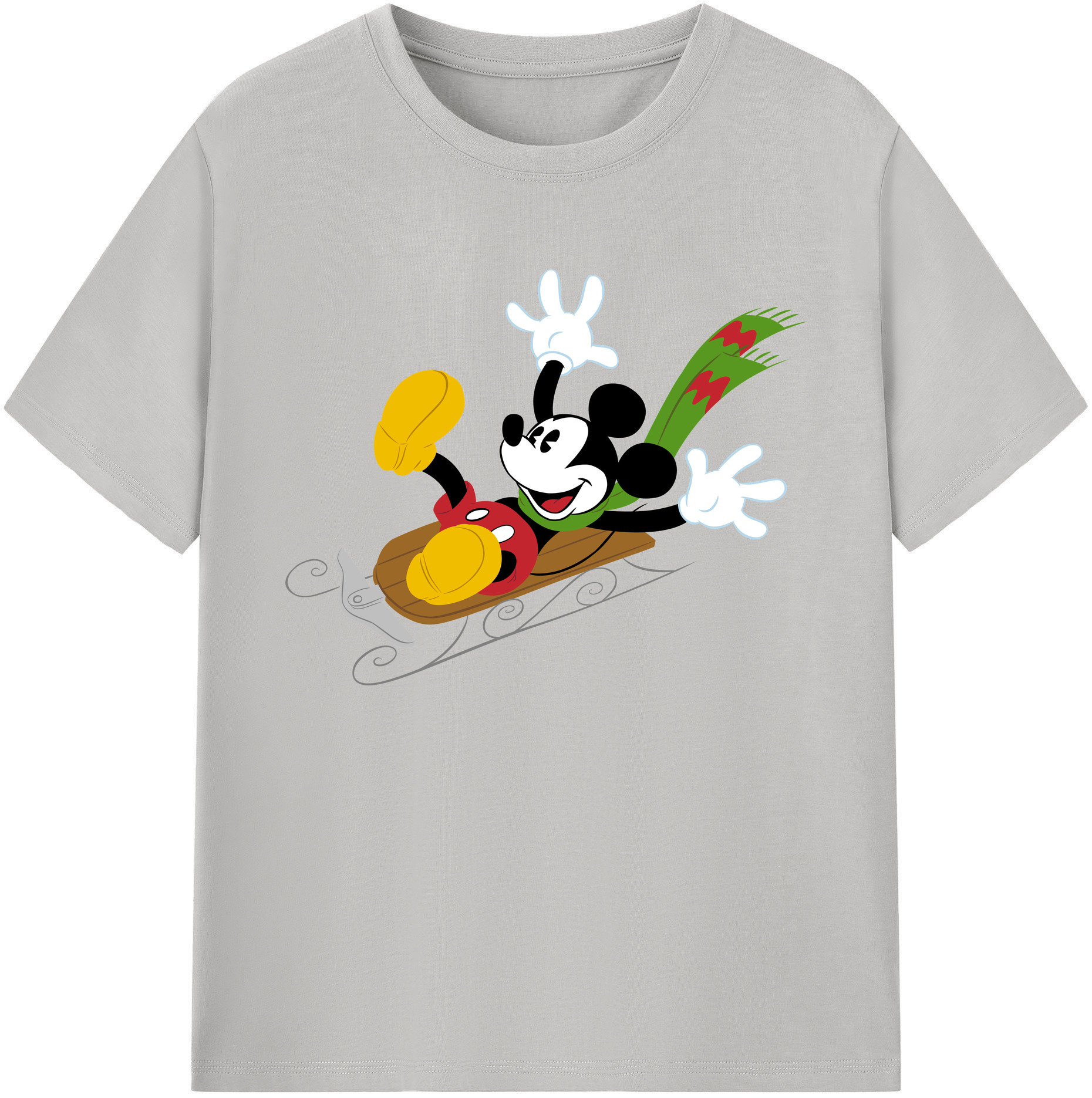 ミッキーマウス Mickey Mouse 綿100％ メンズ半袖Tシャツ｜肌触りやわらか＆通気性