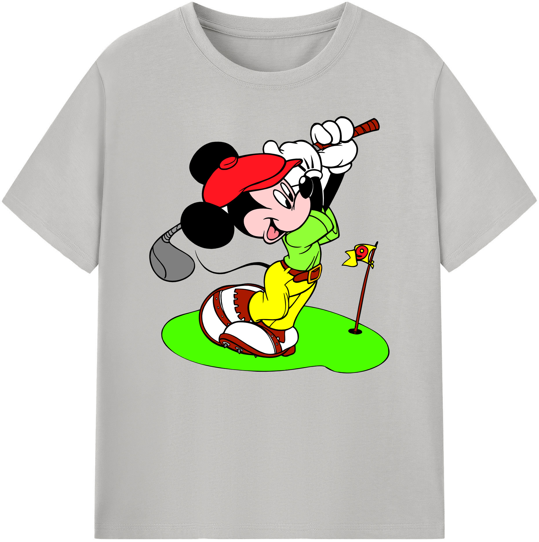 ミッキーマウス Mickey Mouse 綿100％ メンズ半袖Tシャツ｜肌触りやわらか＆通気性