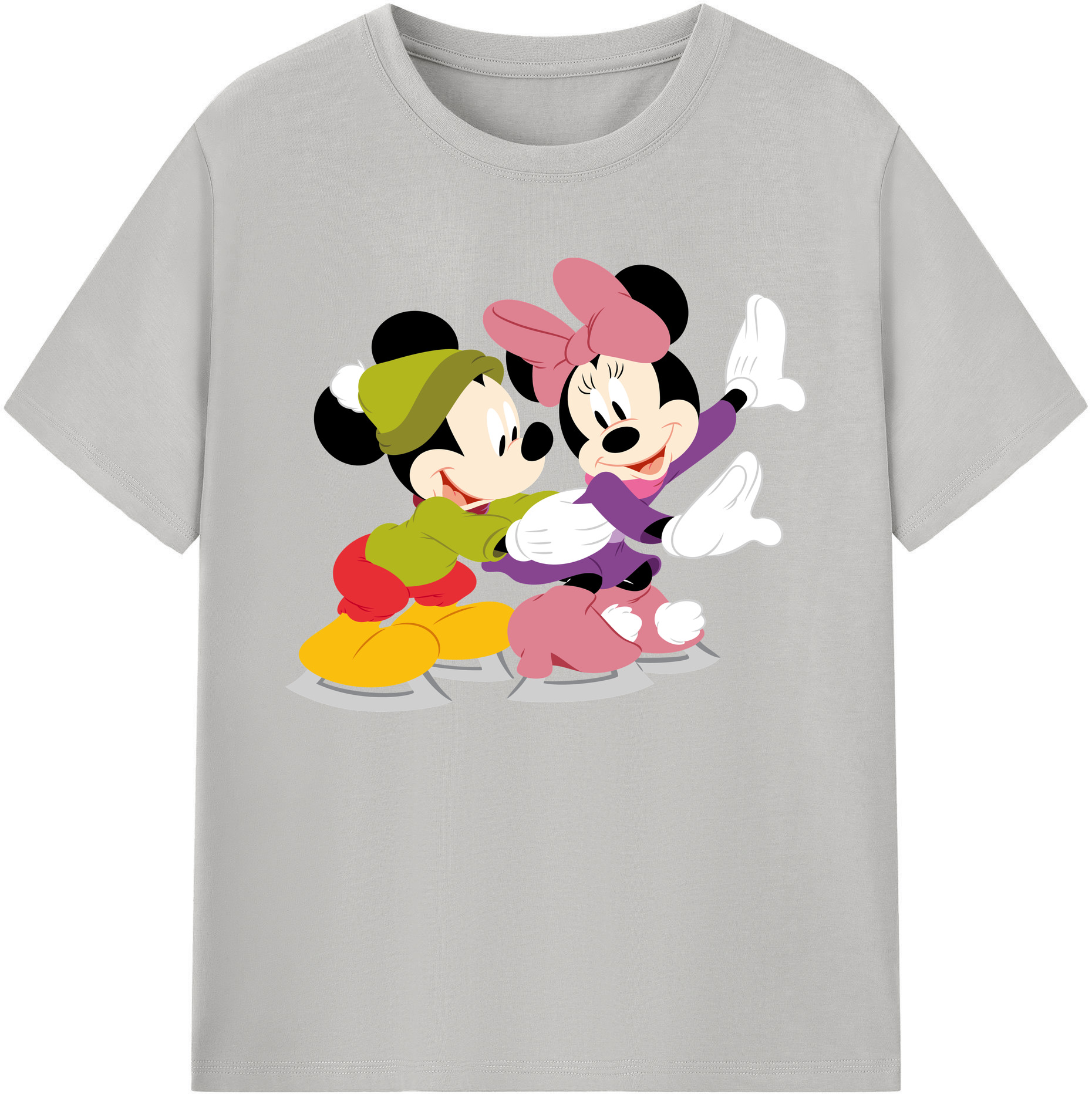 ミッキーマウス Mickey Mouse 綿100％ メンズ半袖Tシャツ｜肌触りやわらか＆通気性