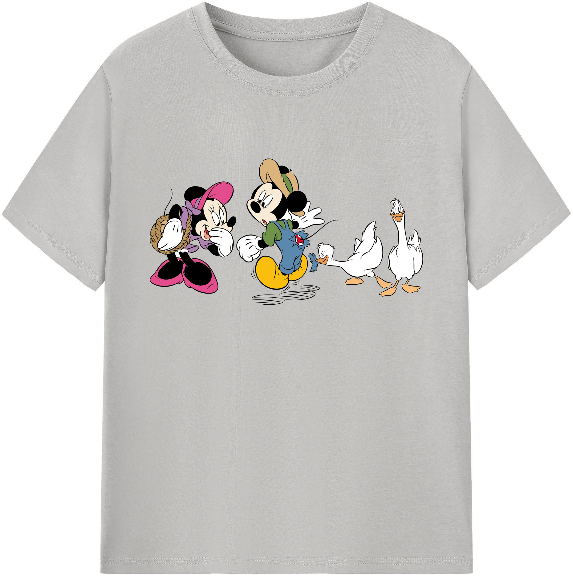 ミッキーマウス Mickey Mouse 綿100％ メンズ半袖Tシャツ｜肌触りやわらか＆通気性