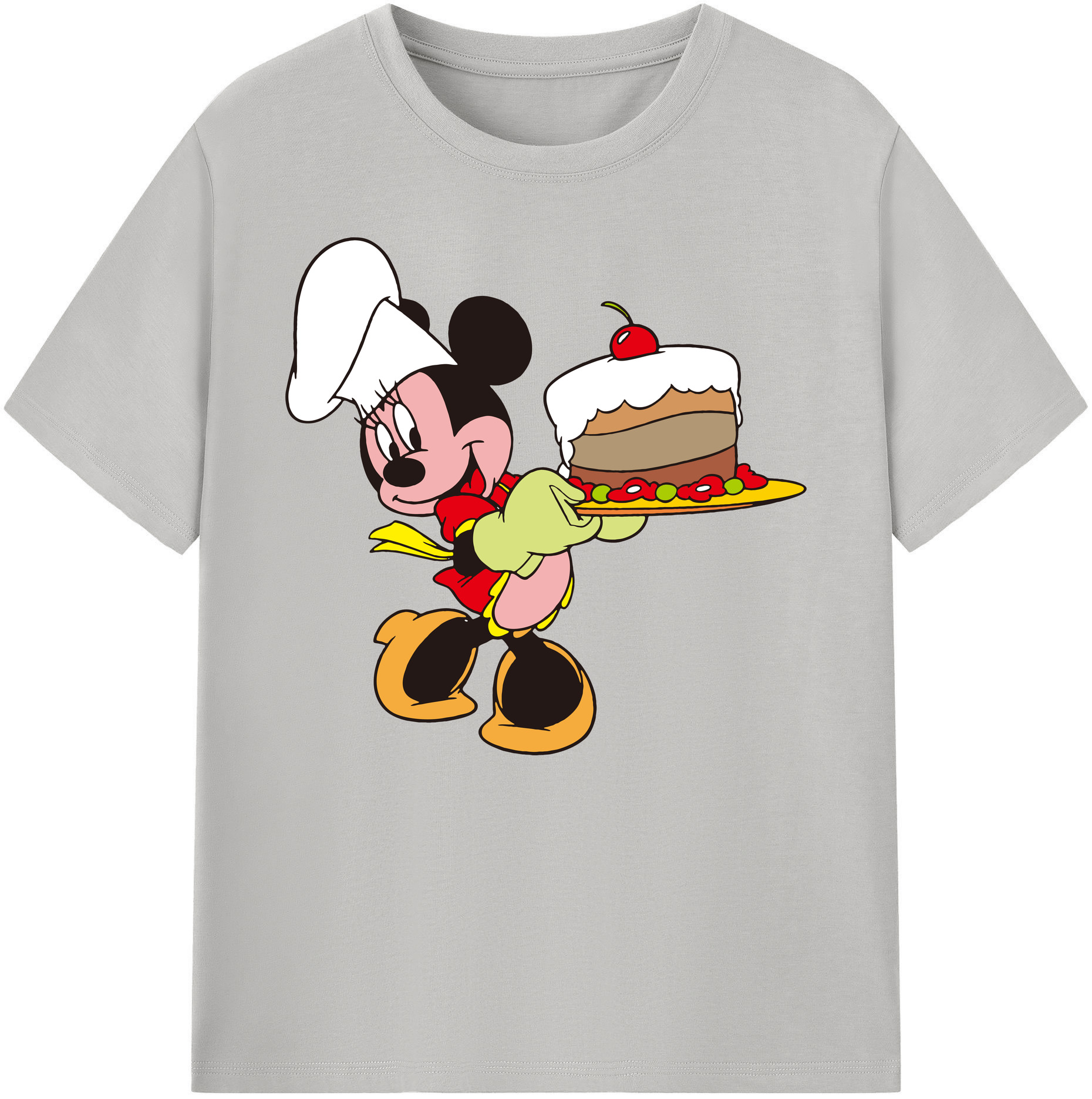 ミッキーマウス Mickey Mouse 綿100％ メンズ半袖Tシャツ｜肌触りやわらか＆通気性