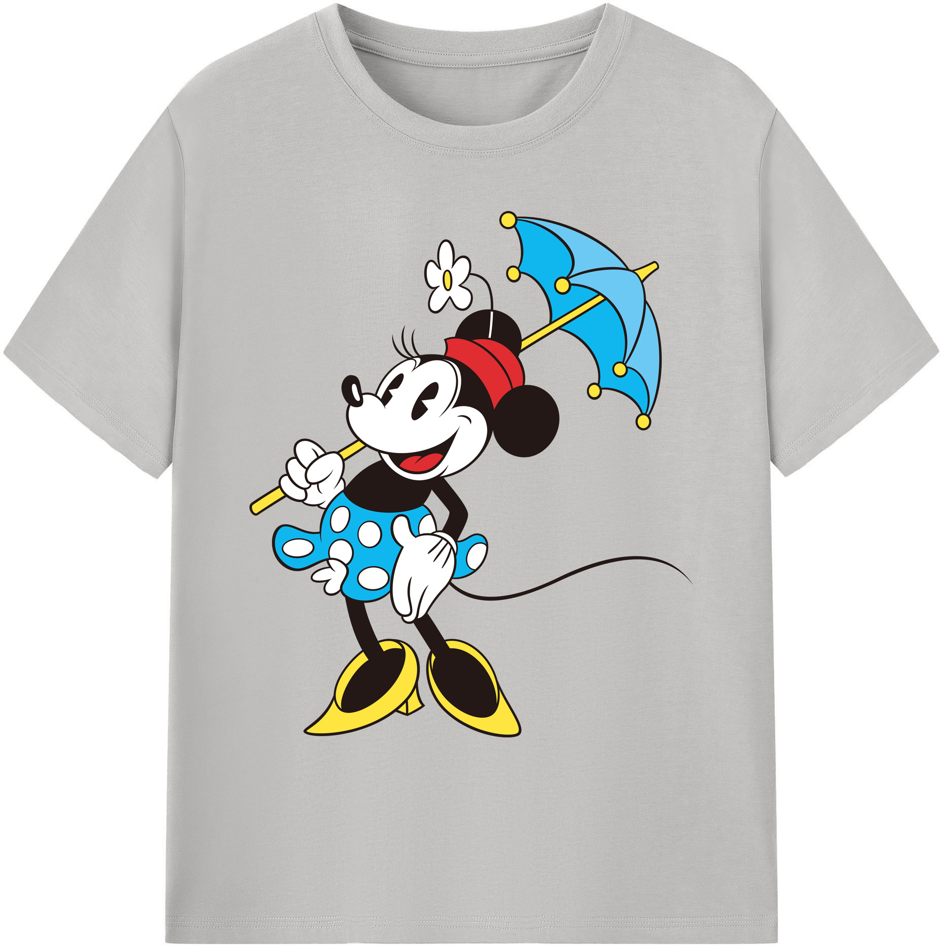 ミッキーマウス Mickey Mouse 綿100％ メンズ半袖Tシャツ｜肌触りやわらか＆通気性
