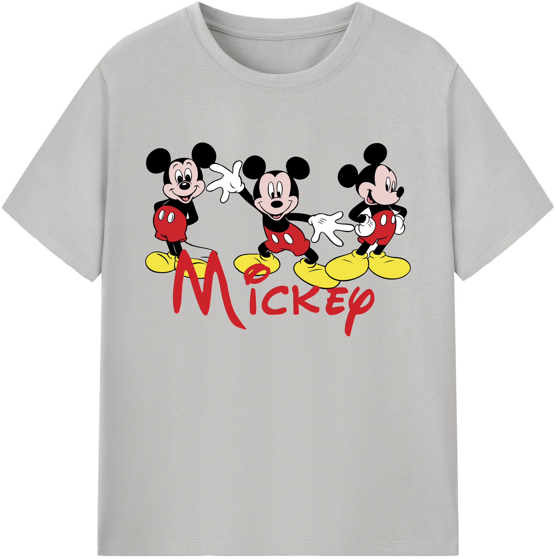 ミッキーマウス Mickey Mouse 綿100％ メンズ半袖Tシャツ｜肌触りやわらか＆通気性