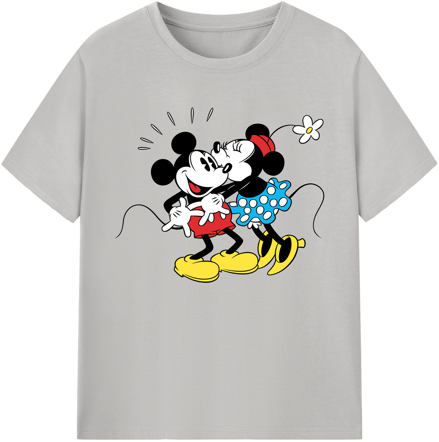 （画像用） ミッキーマウス Mickey Mouse 綿100％ メンズ半袖Tシャツ｜肌触りやわらか＆通気性