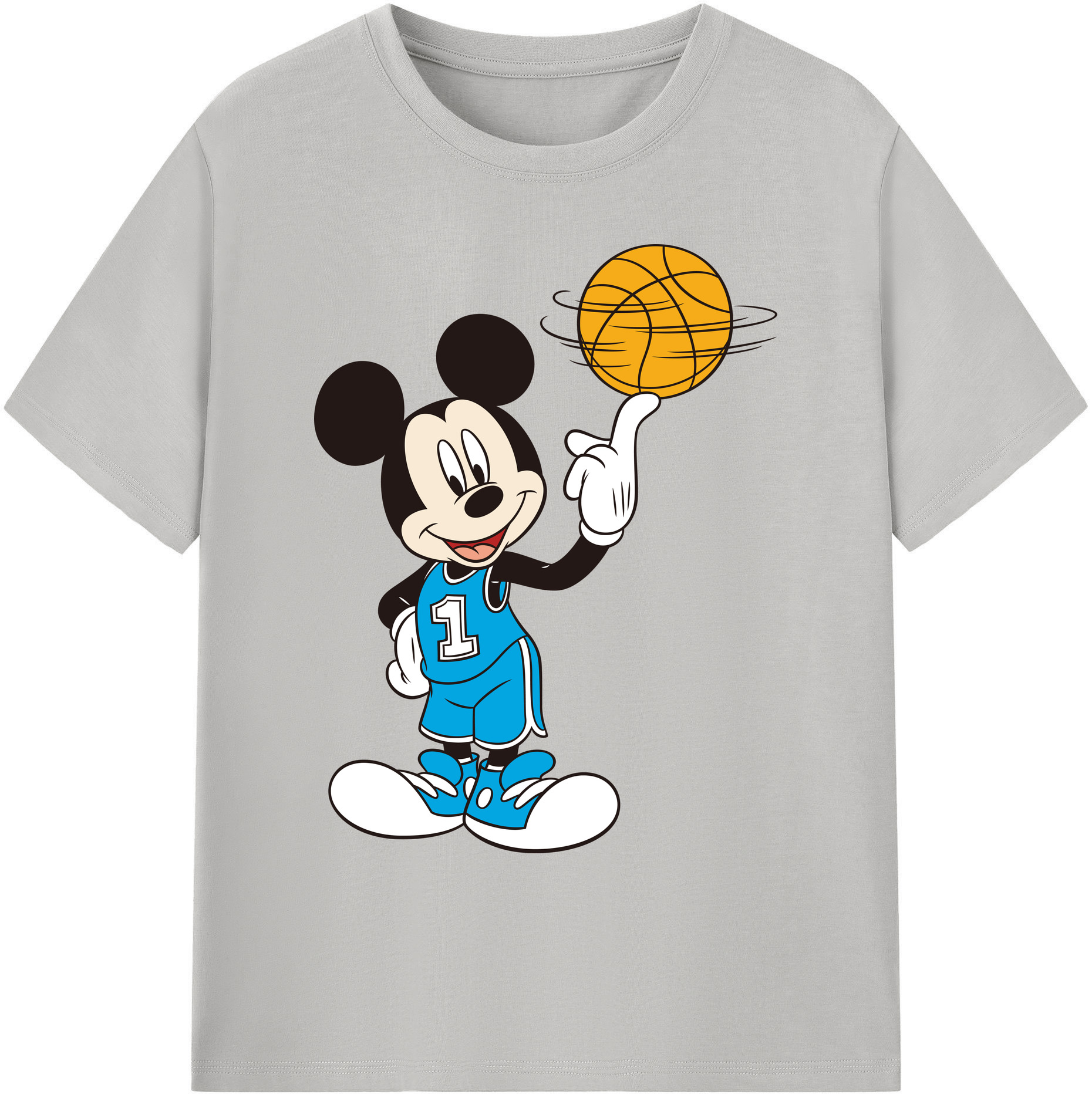 ミッキーマウス Mickey Mouse 綿100％ メンズ半袖Tシャツ｜肌触りやわらか＆通気性