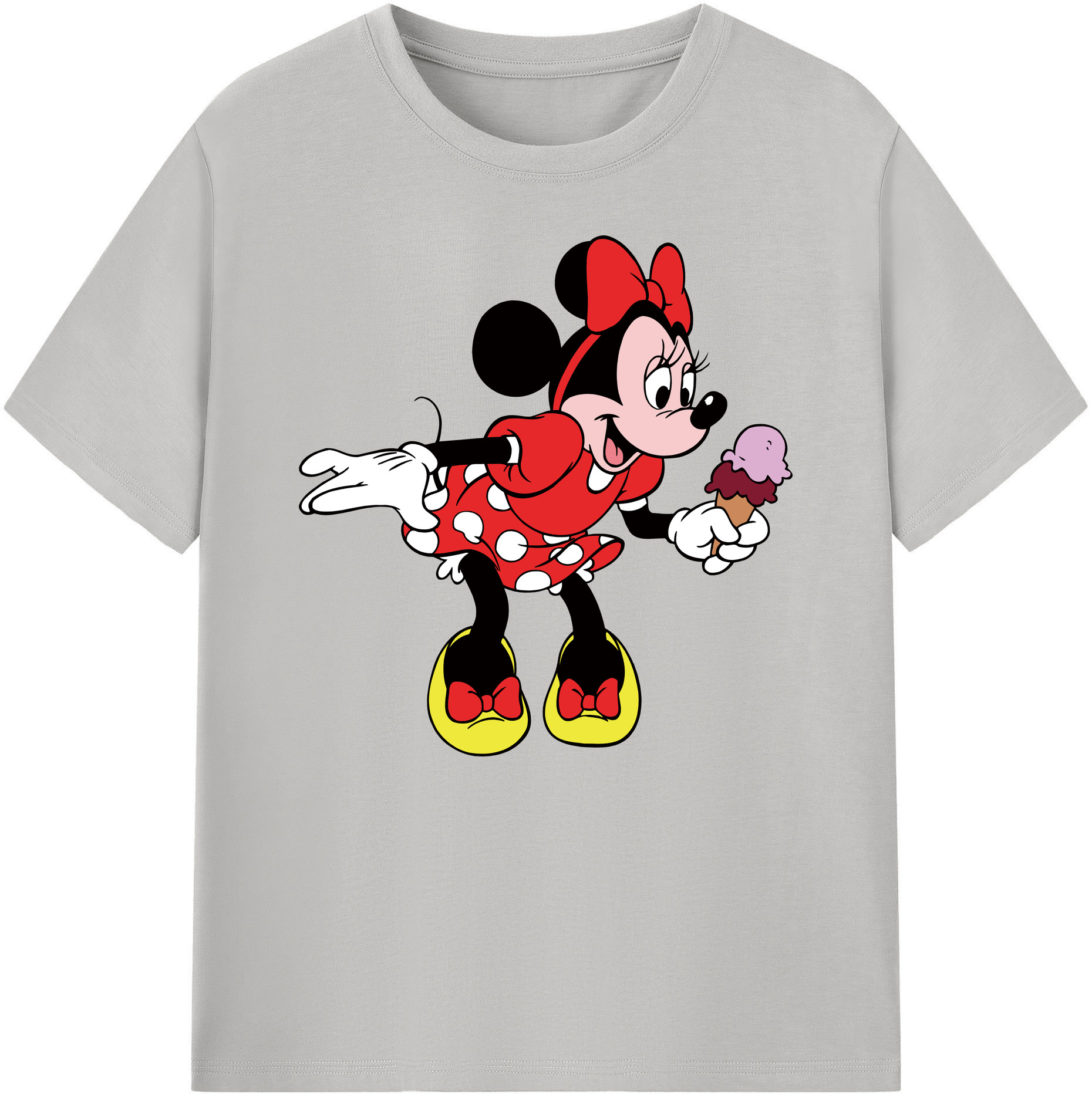ミッキーマウス Mickey Mouse 綿100％ メンズ半袖Tシャツ｜肌触りやわらか＆通気性