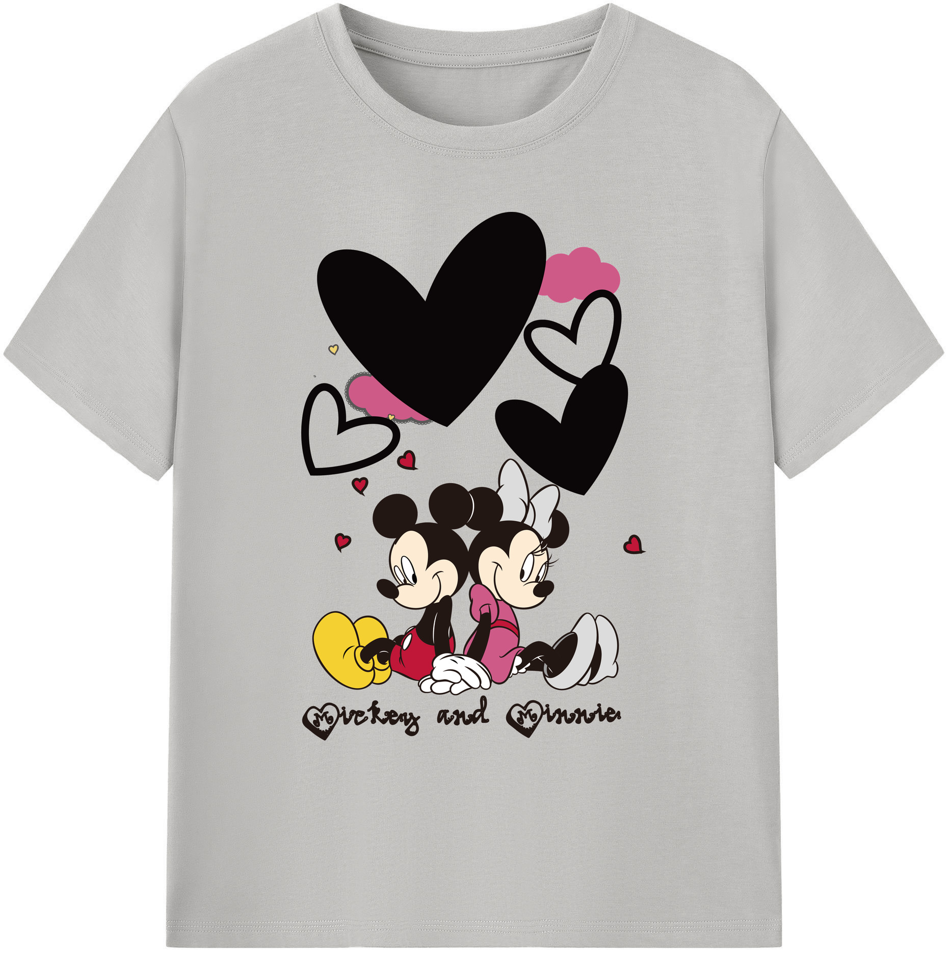ミッキーマウス Mickey Mouse 綿100％ メンズ半袖Tシャツ｜肌触りやわらか＆通気性