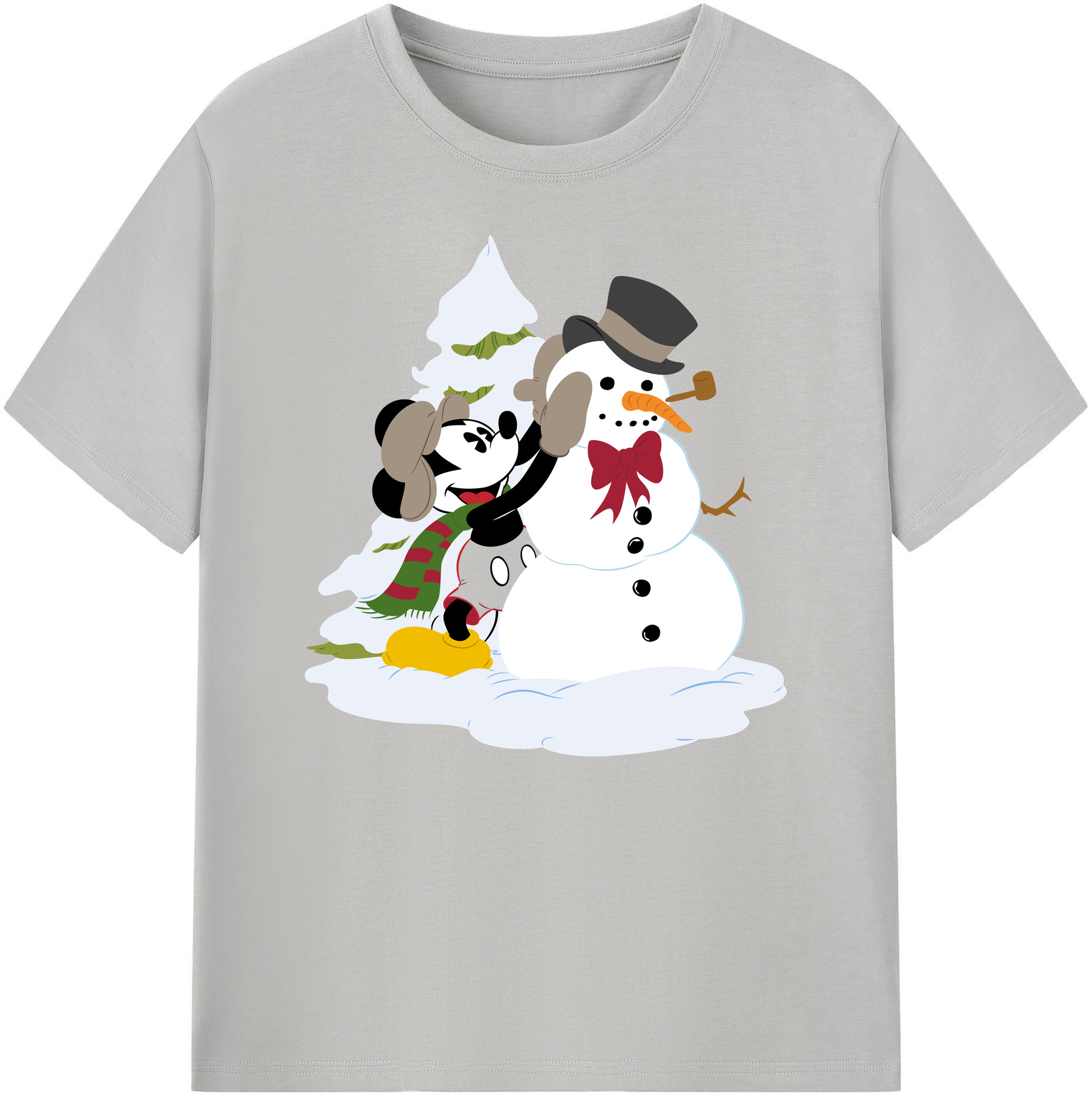 ミッキーマウス Mickey Mouse 綿100％ メンズ半袖Tシャツ｜肌触りやわらか＆通気性