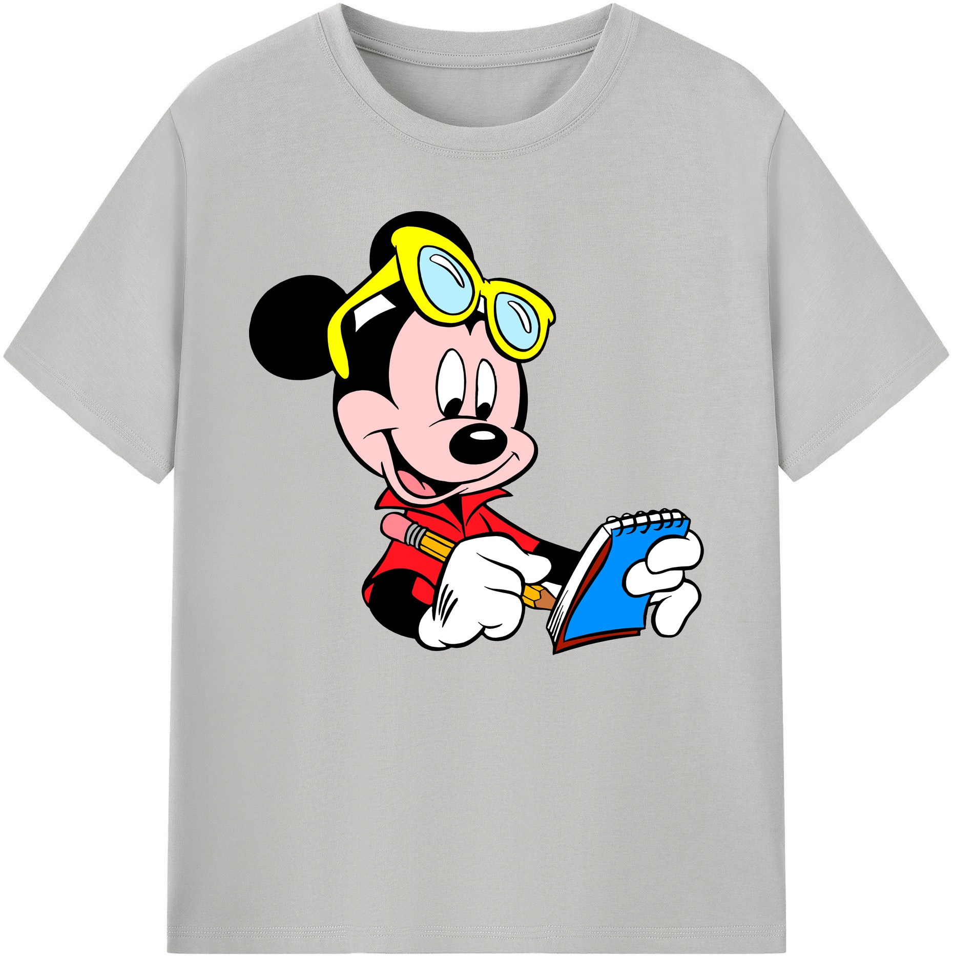 ミッキーマウス Mickey Mouse 綿100％ メンズ半袖Tシャツ｜肌触りやわらか＆通気性