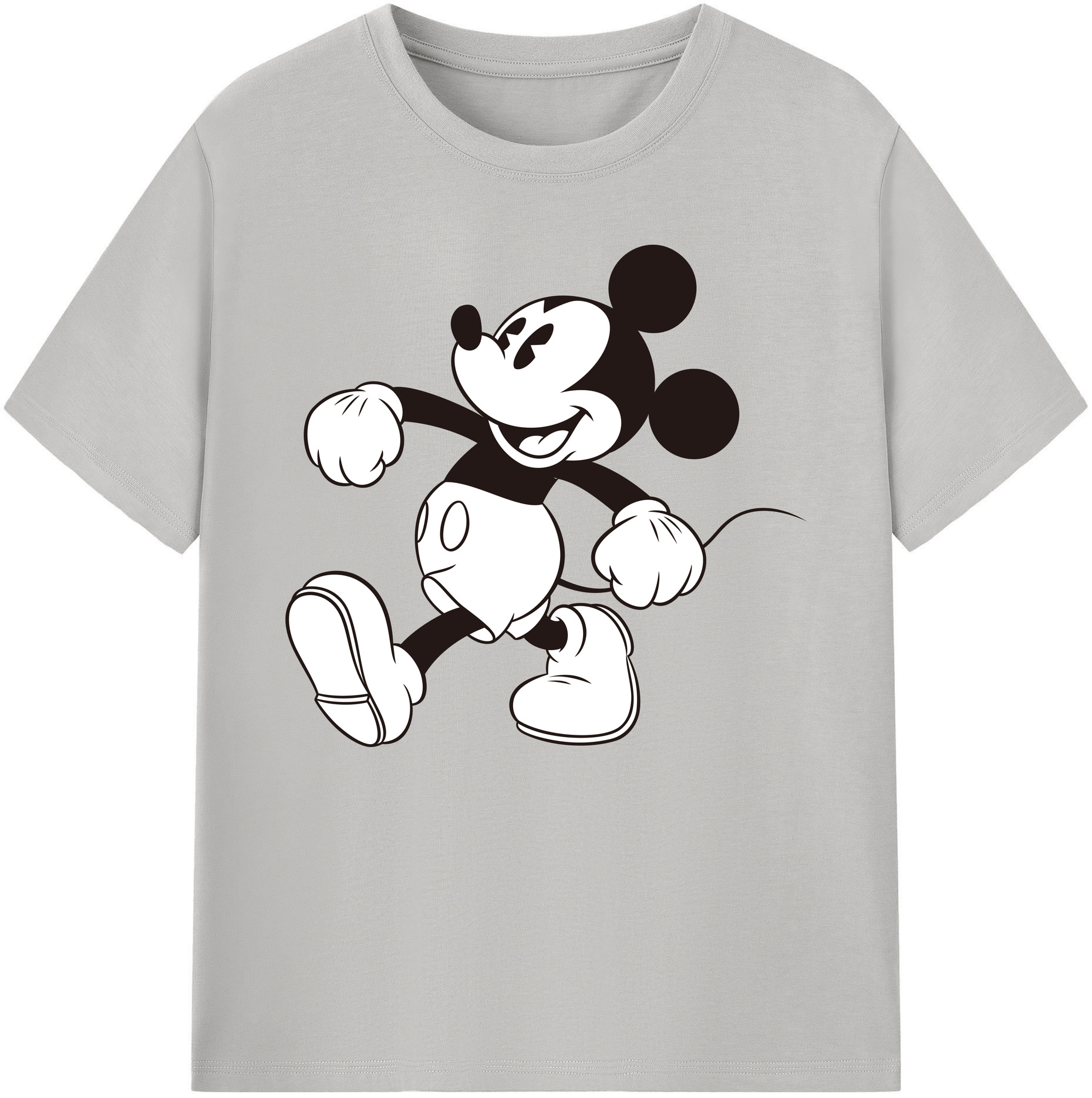 ミッキーマウス Mickey Mouse 綿100％ メンズ半袖Tシャツ｜肌触りやわらか＆通気性