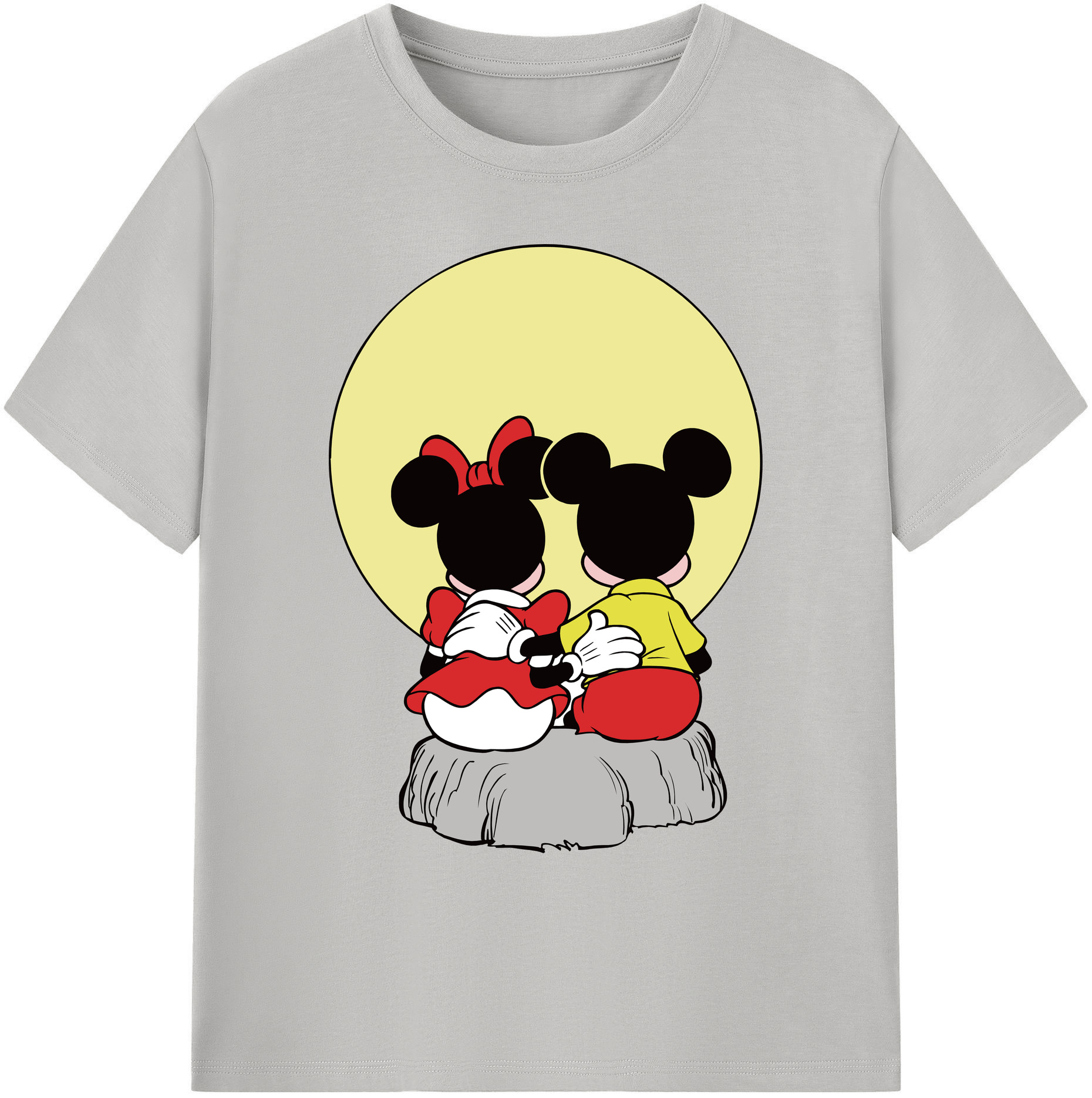 ミッキーマウス Mickey Mouse 綿100％ メンズ半袖Tシャツ｜肌触りやわらか＆通気性