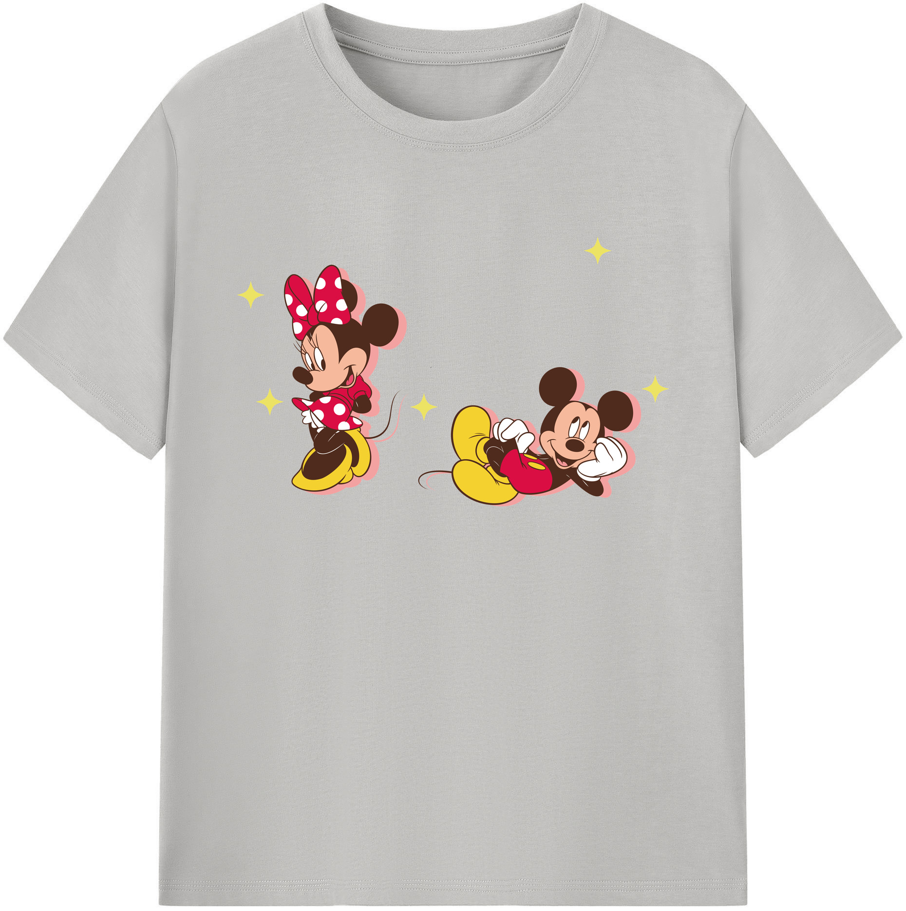 ミッキーマウス Mickey Mouse 綿100％ メンズ半袖Tシャツ｜肌触りやわらか＆通気性
