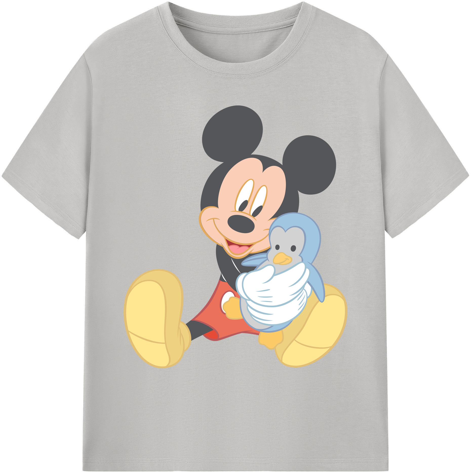 ミッキーマウス Mickey Mouse 綿100％ メンズ半袖Tシャツ｜肌触りやわらか＆通気性