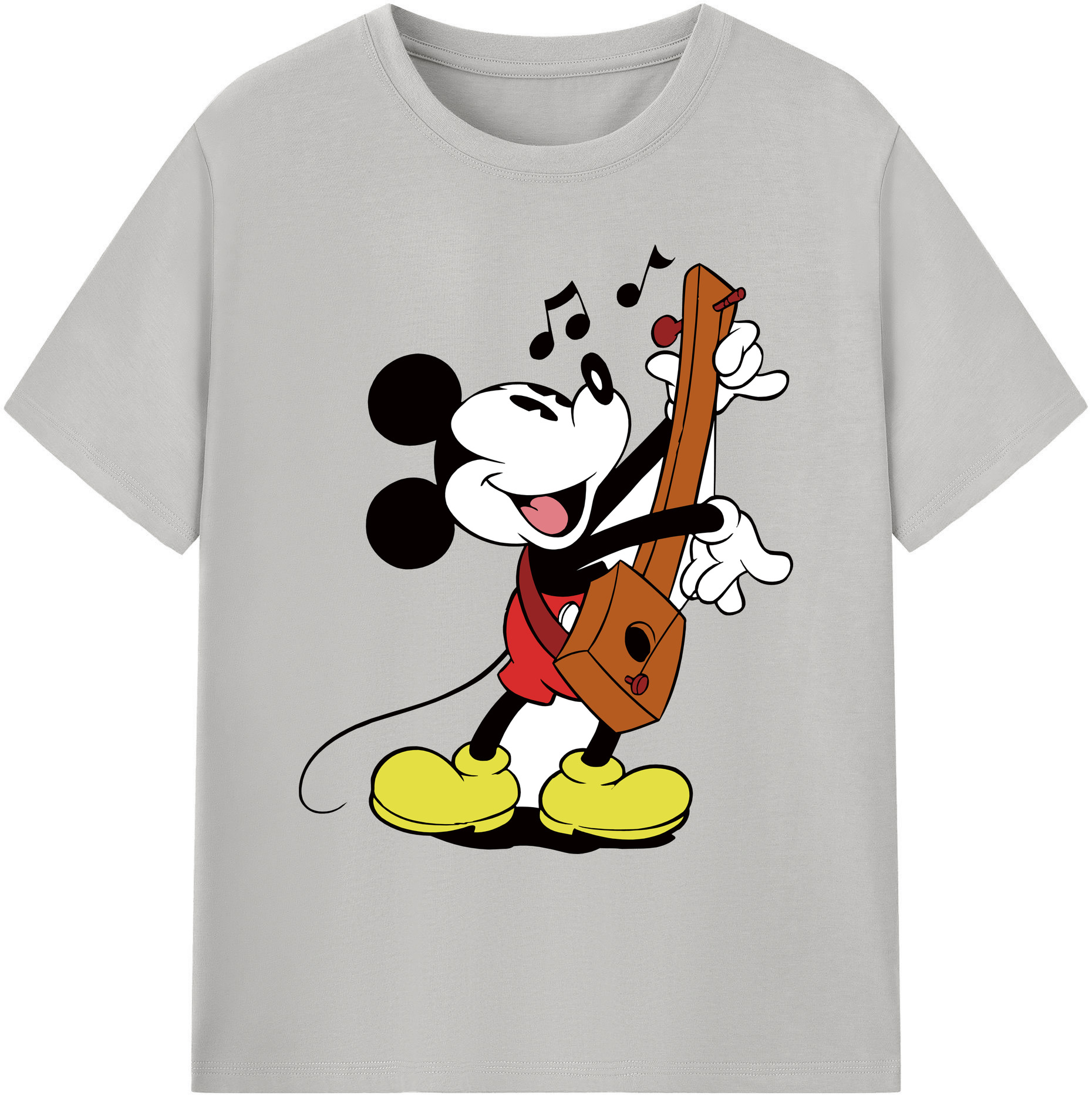 ミッキーマウス Mickey Mouse 綿100％ メンズ半袖Tシャツ｜肌触りやわらか＆通気性