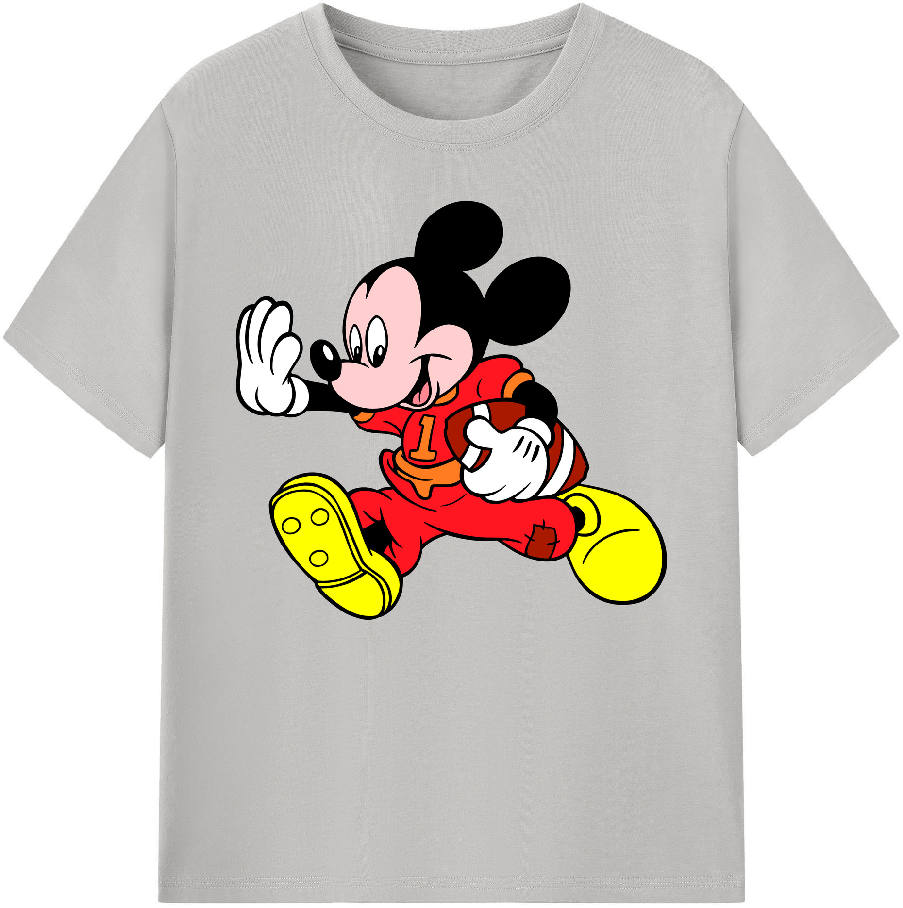 ミッキーマウス Mickey Mouse 綿100％ メンズ半袖Tシャツ｜肌触りやわらか＆通気性