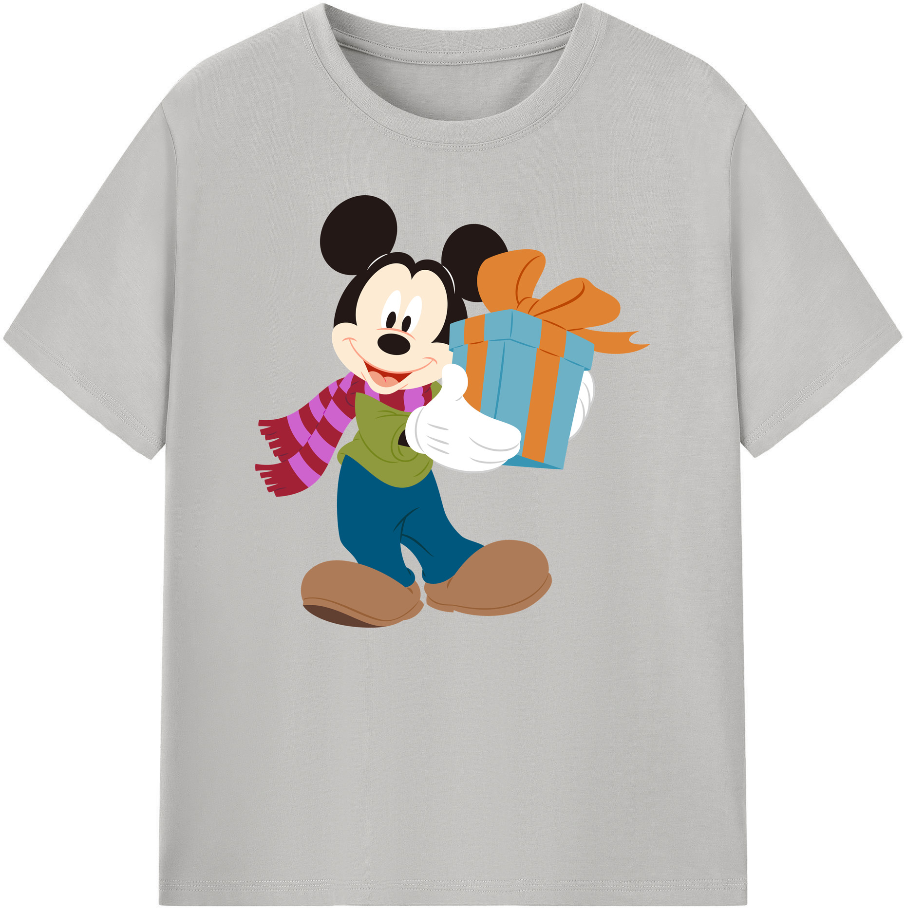 ミッキーマウス Mickey Mouse 綿100％ メンズ半袖Tシャツ｜肌触りやわらか＆通気性
