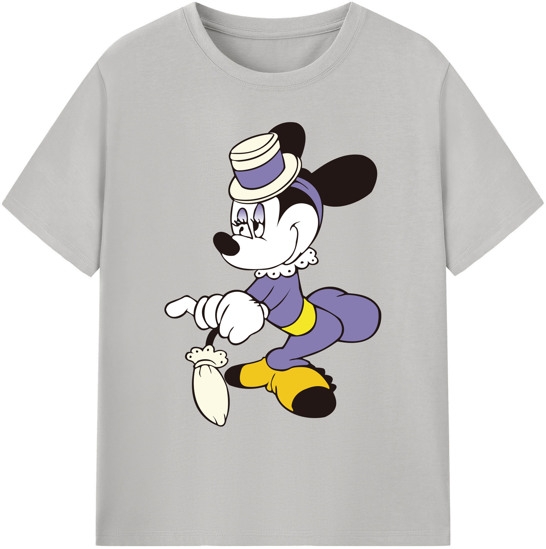 ミッキーマウス Mickey Mouse 綿100％ メンズ半袖Tシャツ｜肌触りやわらか＆通気性